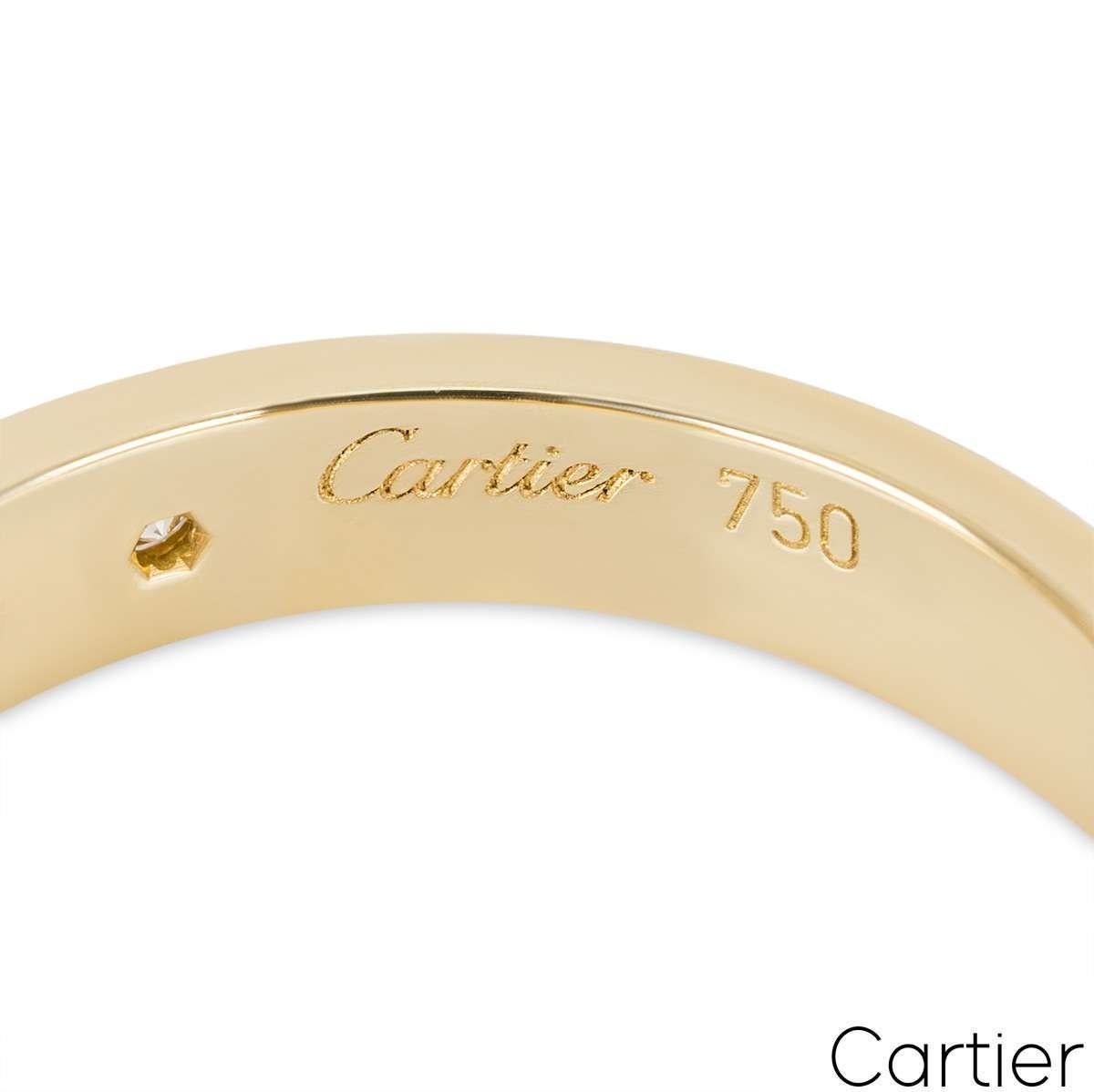 Cartier Gelbgold Diamant Love Ehering Größe 58 B4056100 für Damen oder Herren