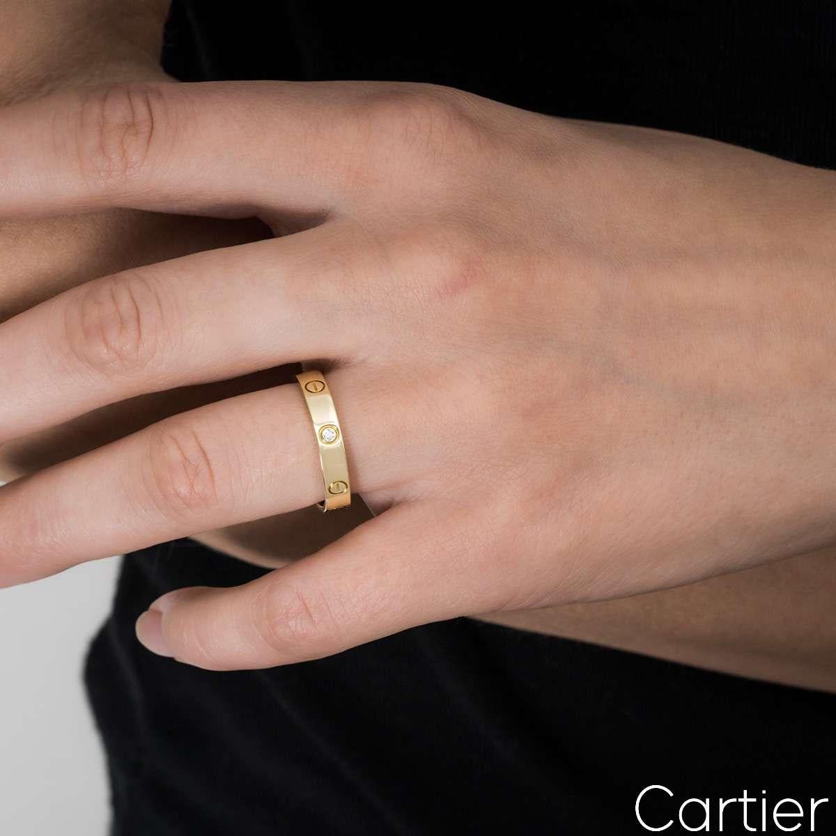 Cartier Gelbgold Diamant Love Ehering Größe 58 B4056100 3