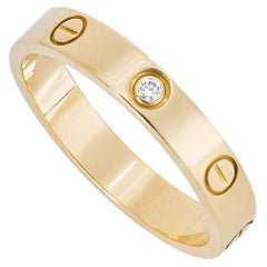 Cartier Yellow Gold Diamond Love Wedding Band Size 58 B4056100