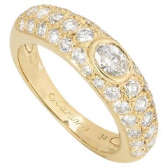 Cartier Yellow Gold Diamond Mimi Ring Size 54