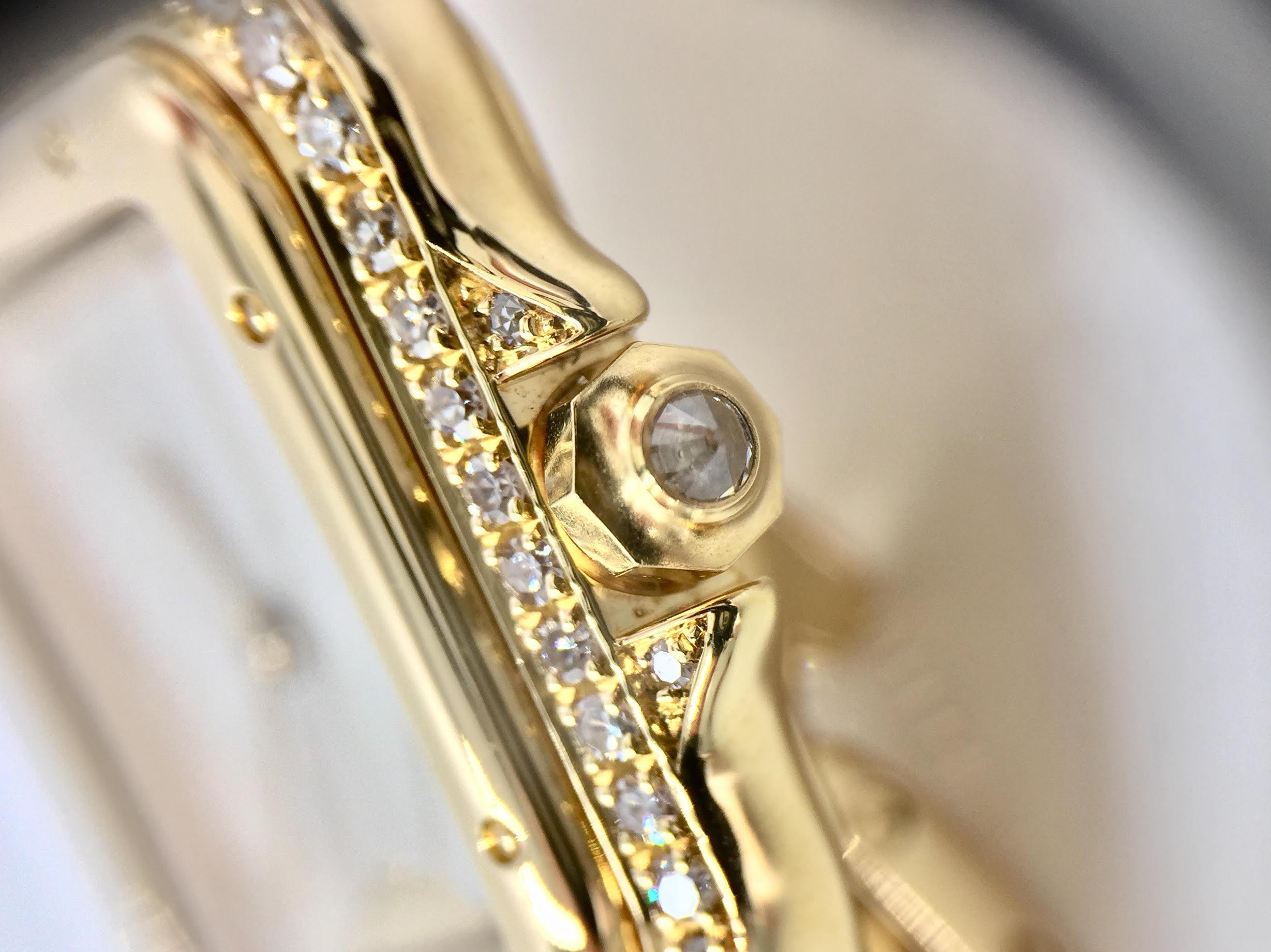 Cartier yellow Gold Diamond Mother-of-Pearl Panthére Quartz Wristwatch  4