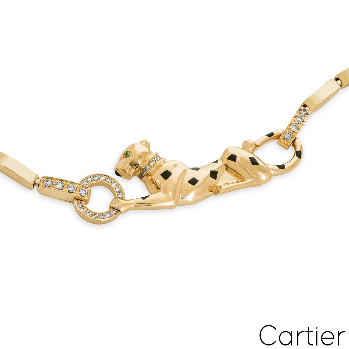 Collier Panthère de Cartier en or jaune et diamants N7059200 Excellent état - En vente à London, GB