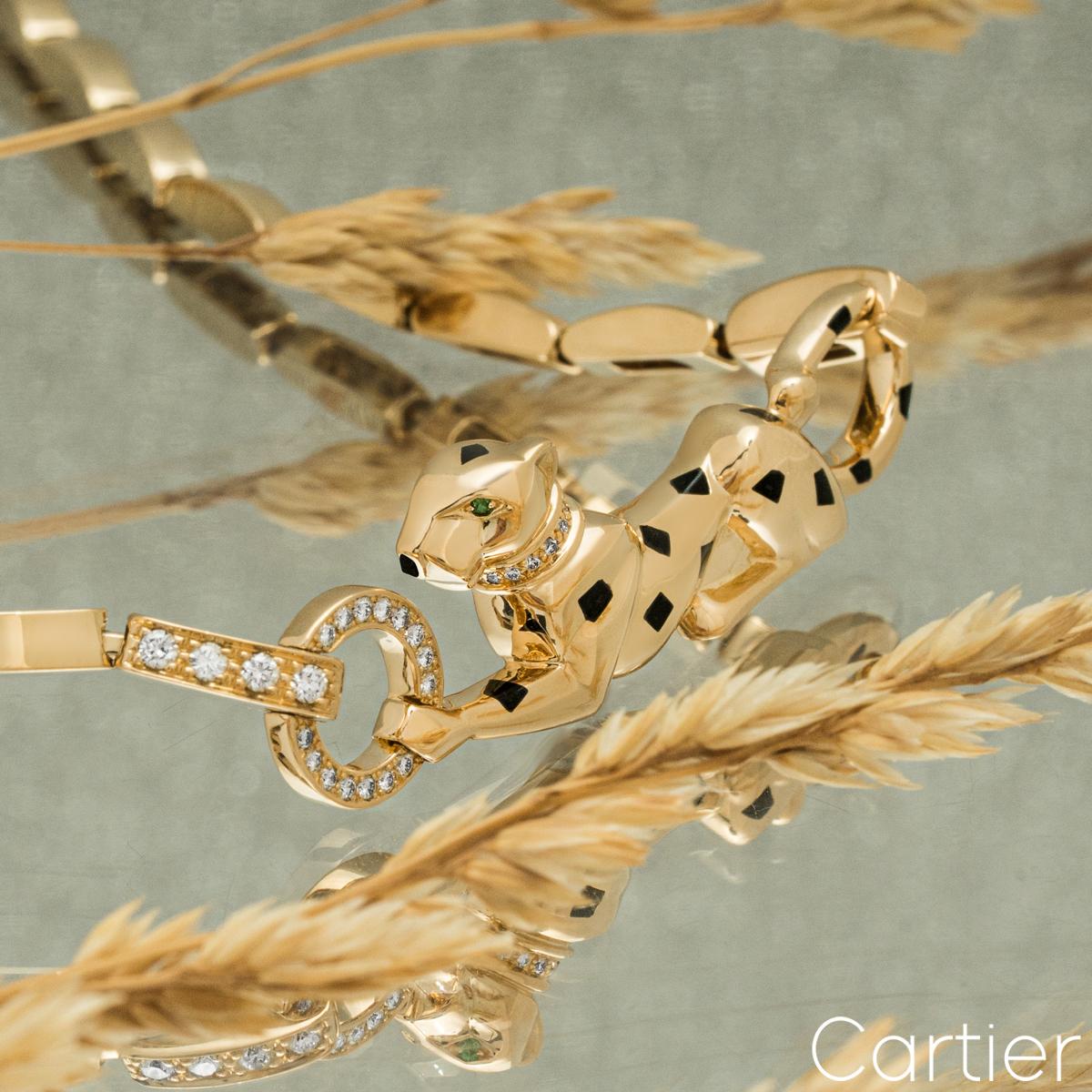 Collier Panthère de Cartier en or jaune et diamants N7059200 en vente 4