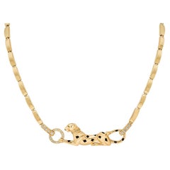 Cartier Yellow Gold Diamond Panthère De Cartier Necklace N7059200