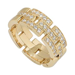 Cartier Yellow Gold Diamond Set Maillon Panthere Ring