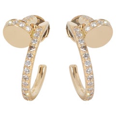 Cartier Yellow Gold Diamond Small Model Juste Un Clou Earrings