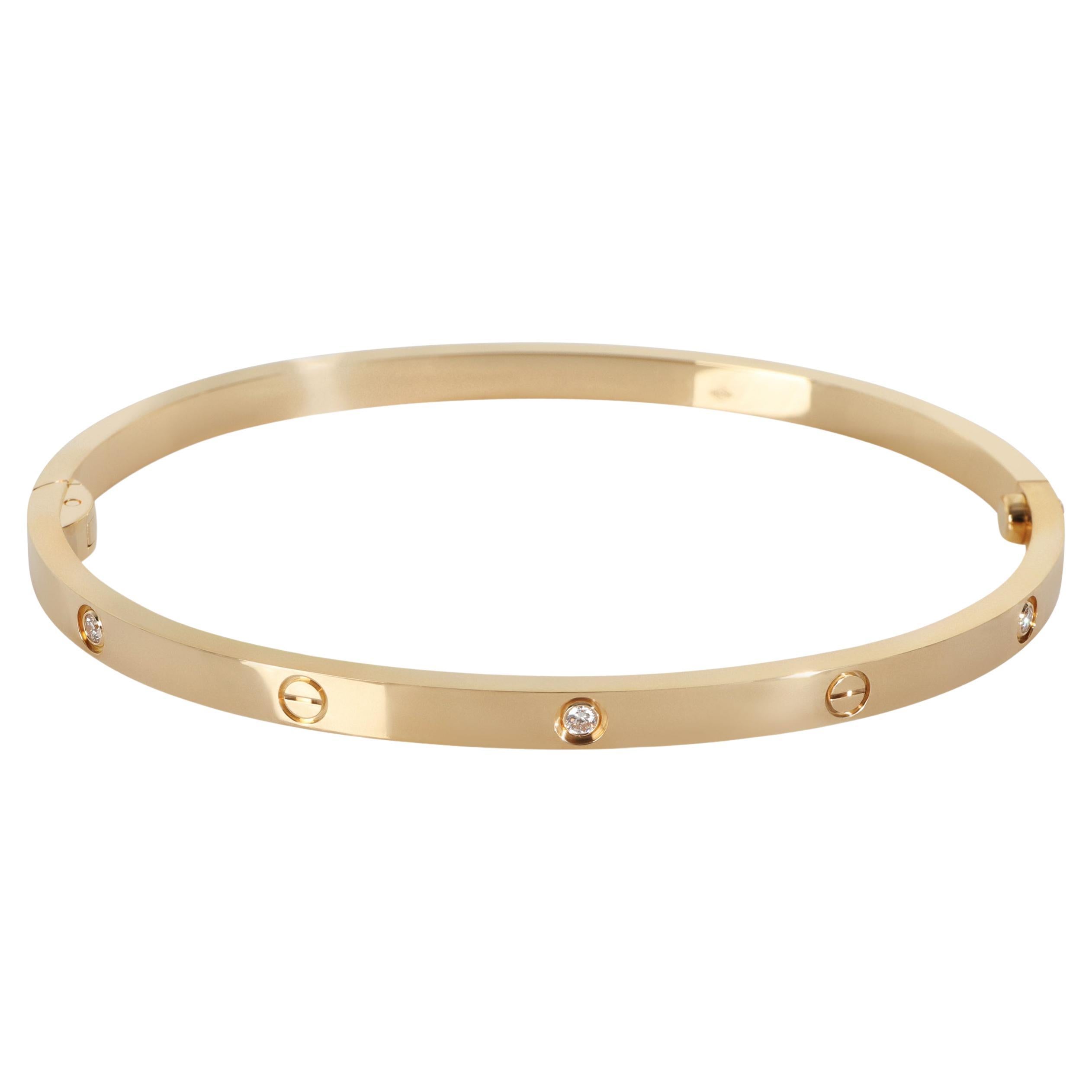 Bracelet Love en or jaune de Cartier avec diamants et petit modèle