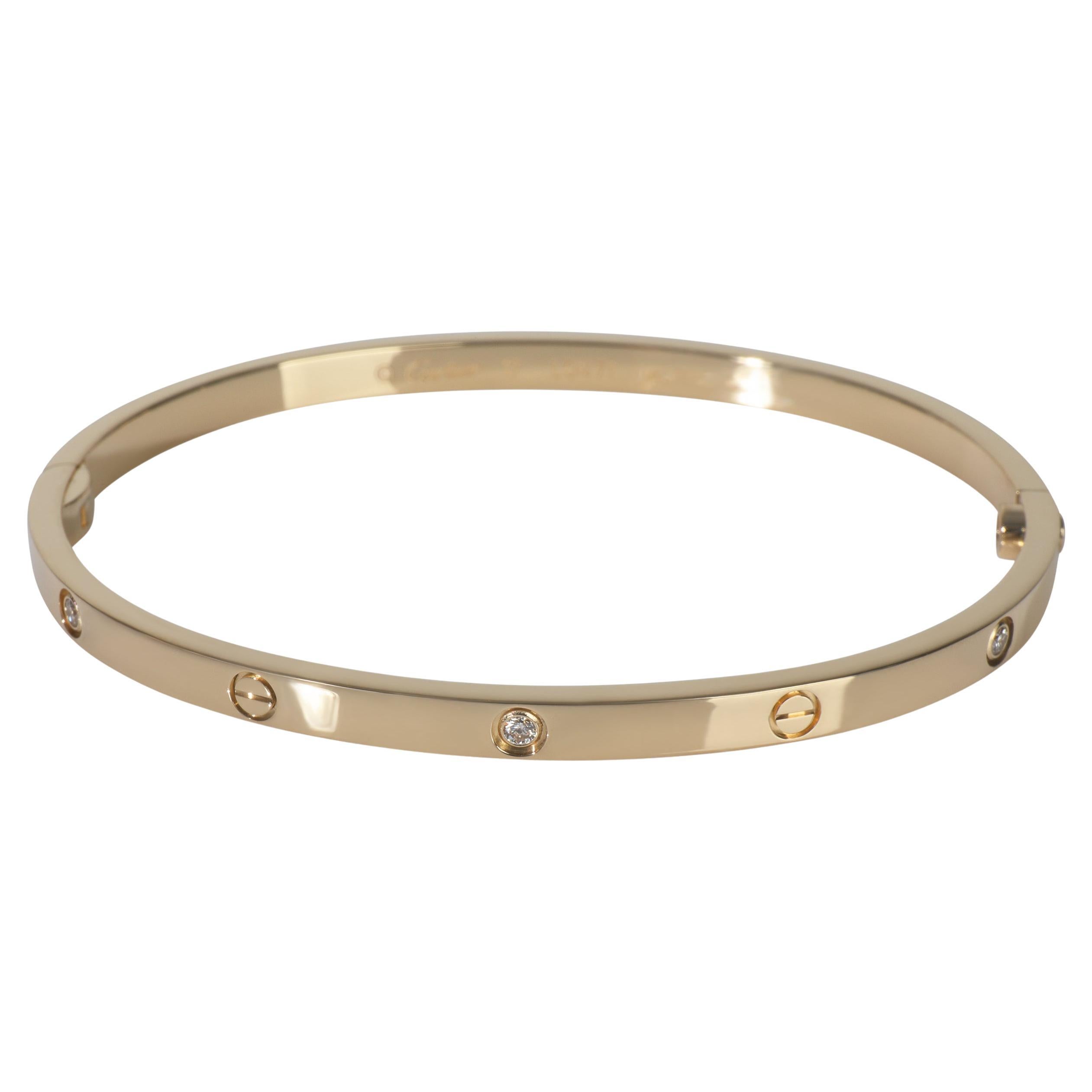 Bracelet Love en or jaune de Cartier avec diamants et petit modèle