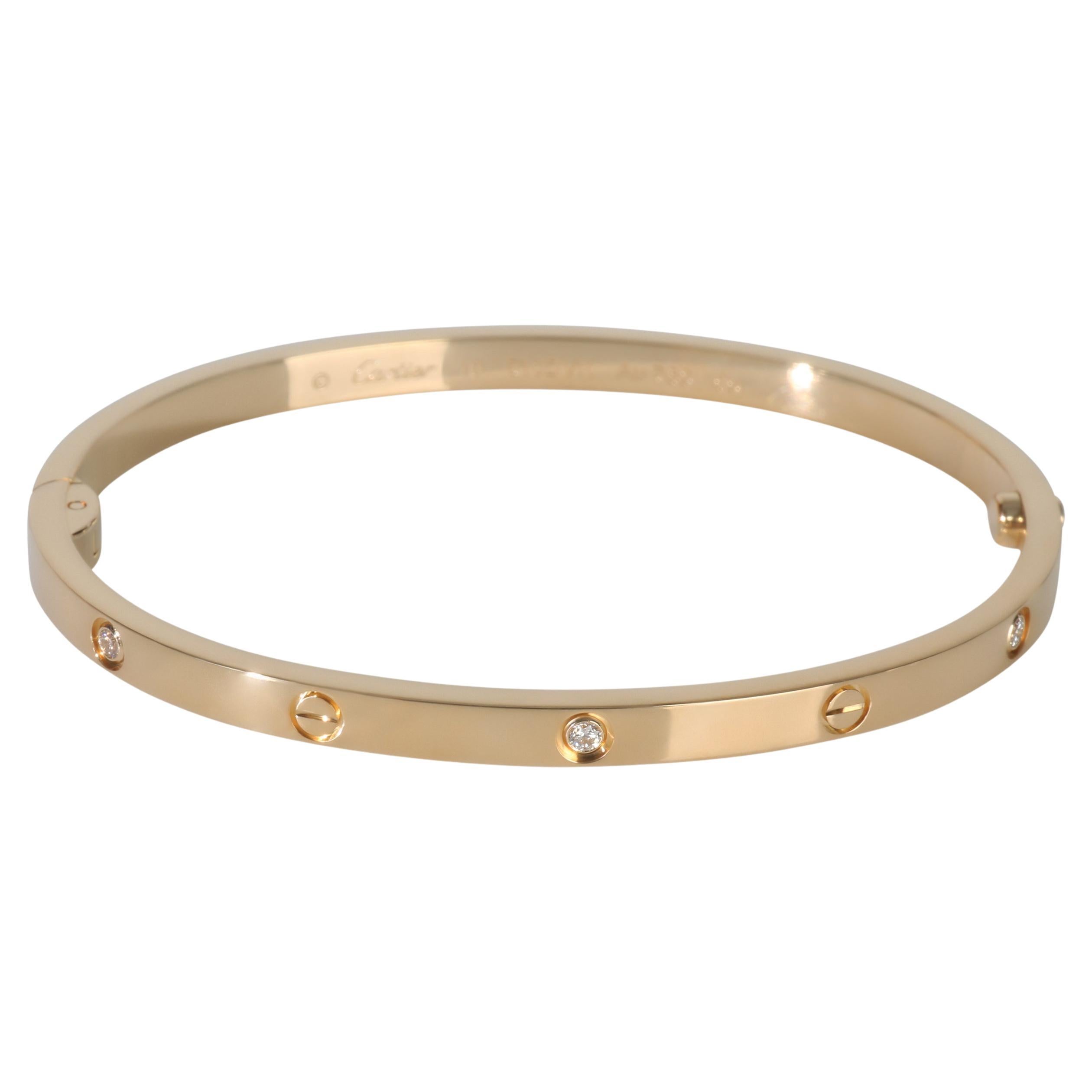 Bracelet Love en or jaune de Cartier avec diamants et petit modèle