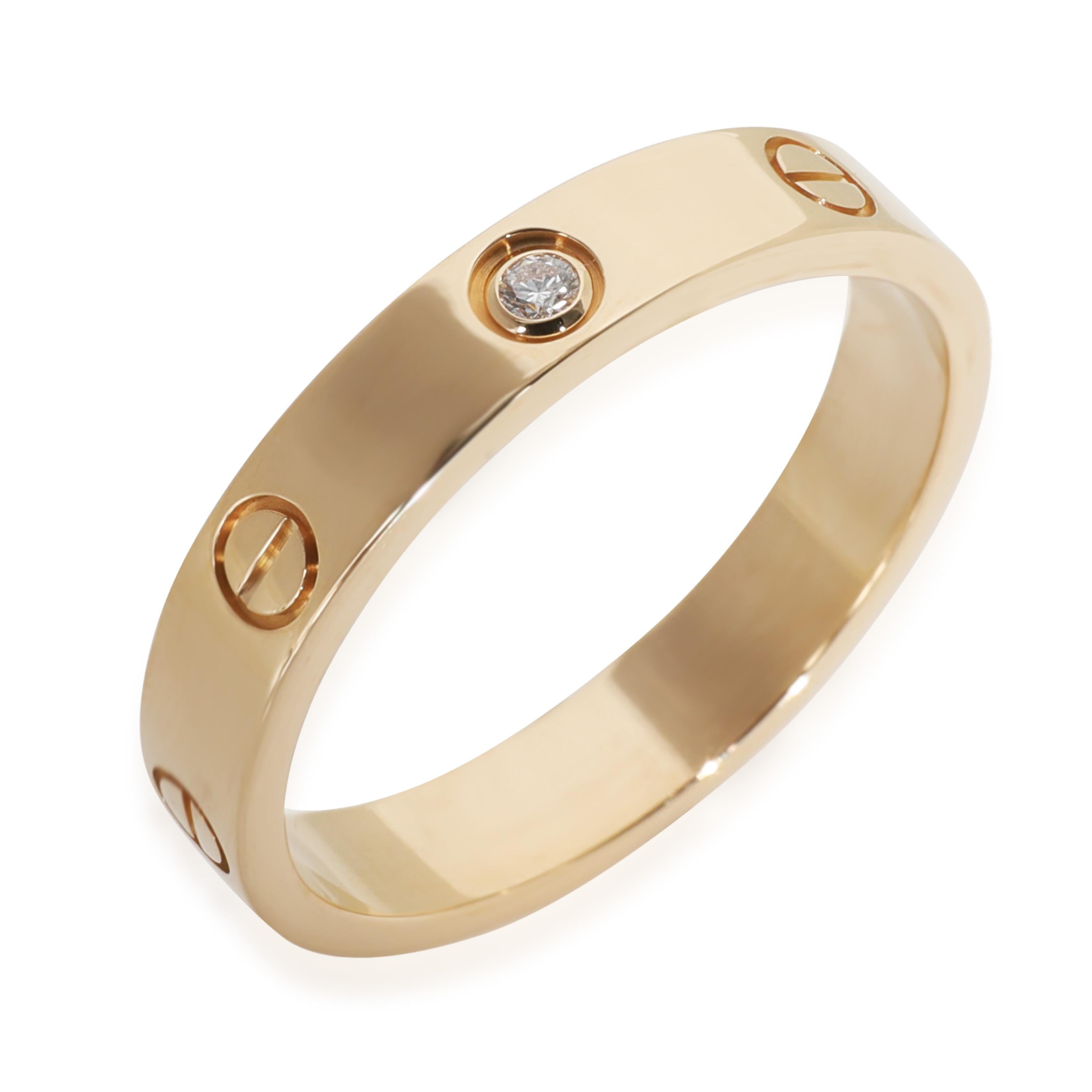 Cartier Gelbgold Diamant Klein Model Love Ring im Zustand „Hervorragend“ im Angebot in New York, NY