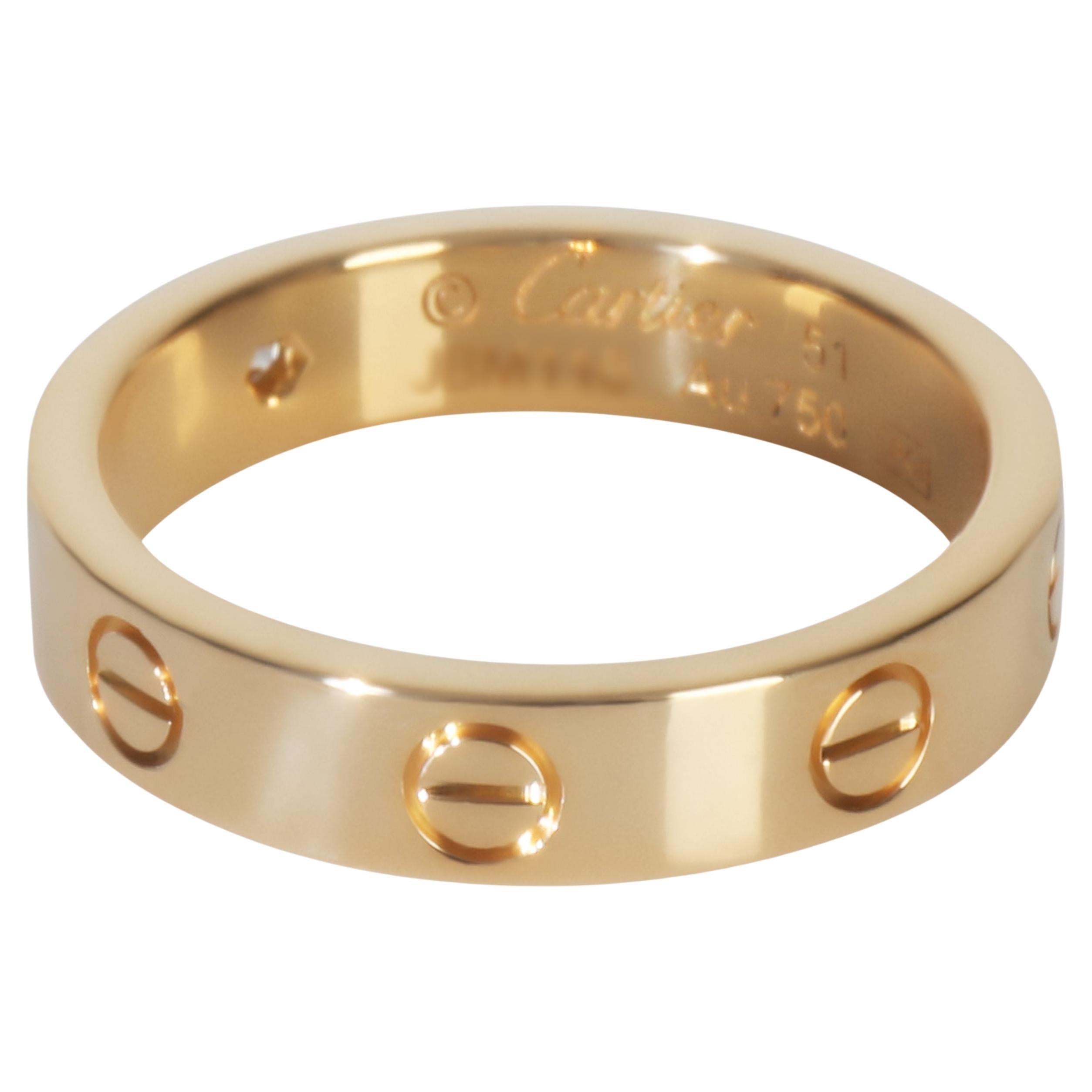 Cartier Yellow Gold Diamond Small Model Love Ring