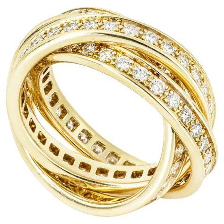 Cartier Trinity Ring 50 For Sale on 1stDibs cartier trinity ring