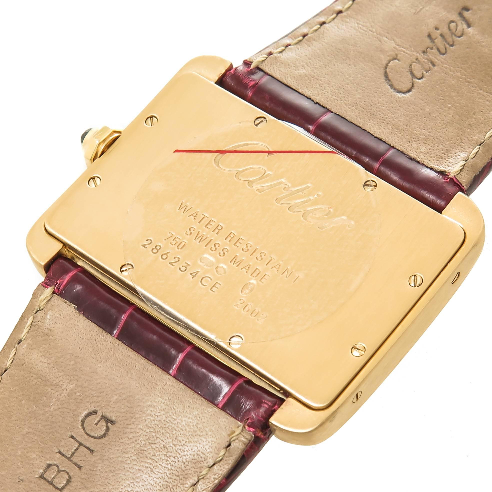 Cartier Yellow Gold Divan Large Quartz Wristwatch 1