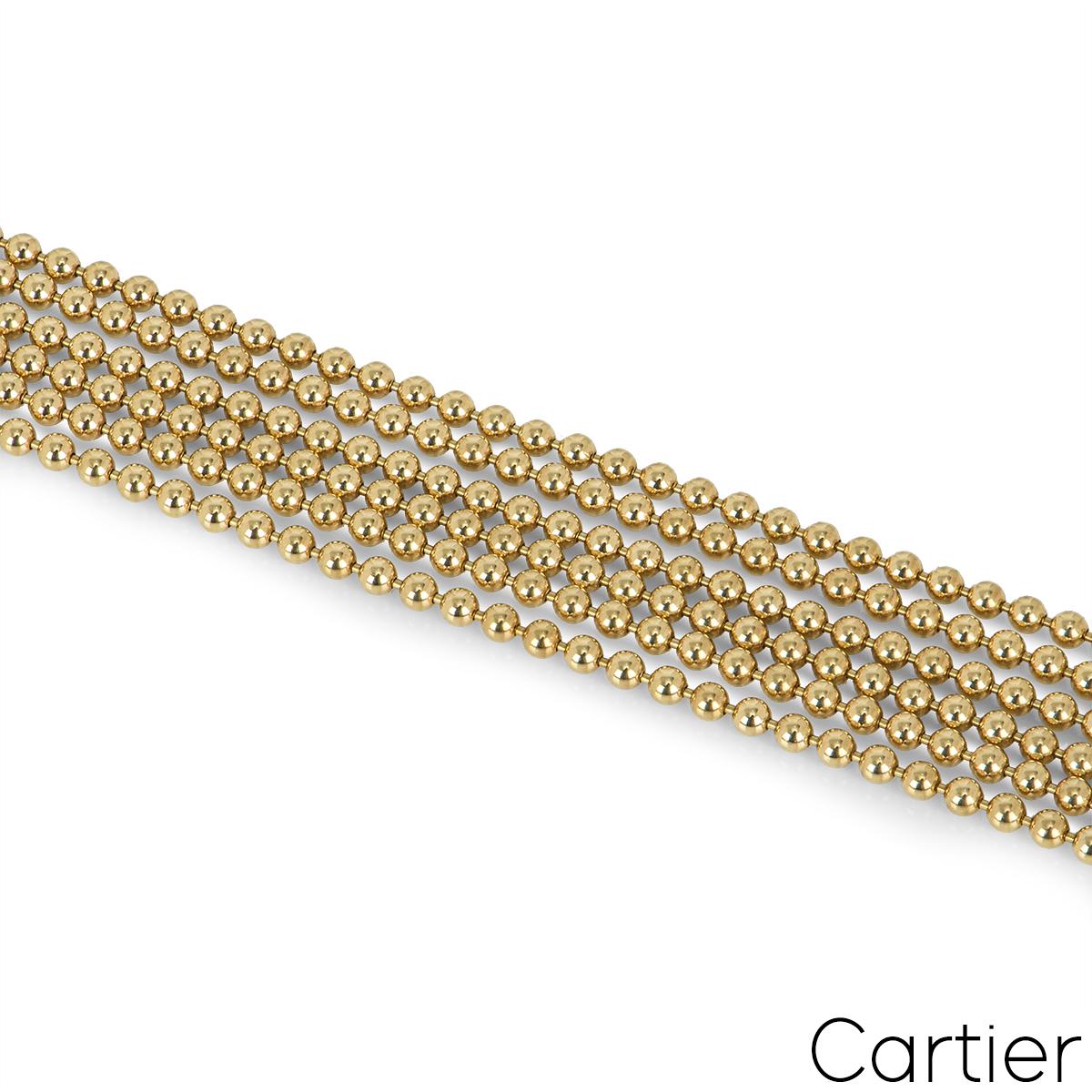 Cartier Yellow Gold Draperie Decollete Strand Bracelet In Excellent Condition In London, GB