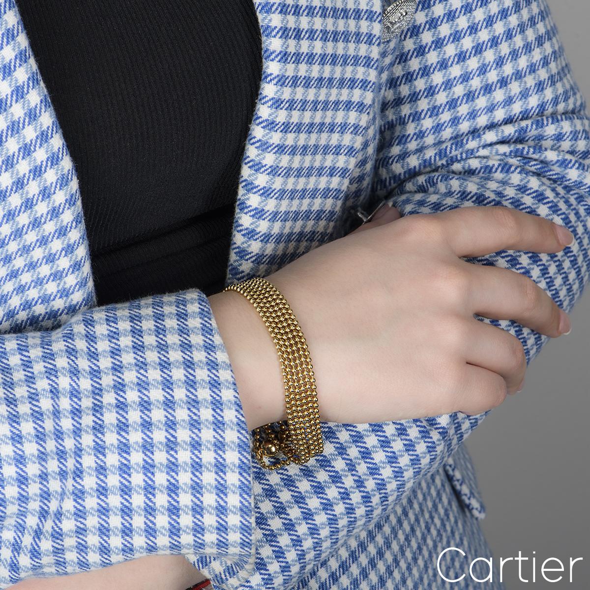 Women's Cartier Yellow Gold Draperie Decollete Strand Bracelet