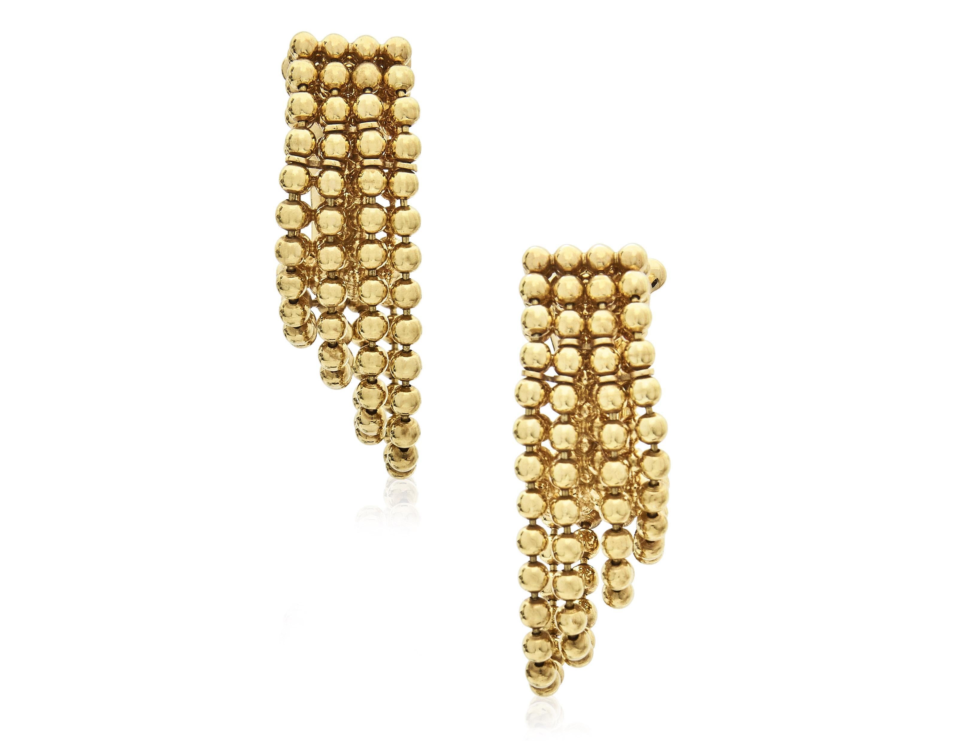 Modern Cartier Yellow Gold 'Draperie' Set of Ring and Earrings