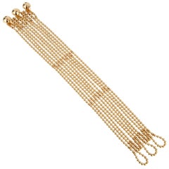 Retro Cartier Yellow Gold Draperie Womens Bracelet