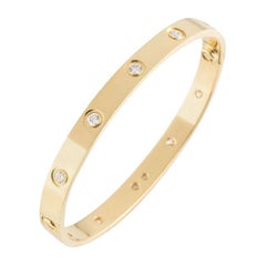 Cartier Yellow Gold Full Diamond Love Bracelet Size 16 B6040516