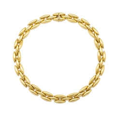 Cartier Gelbgold Gentiane Dreireihige Halskette 18 Karat Gelbgold