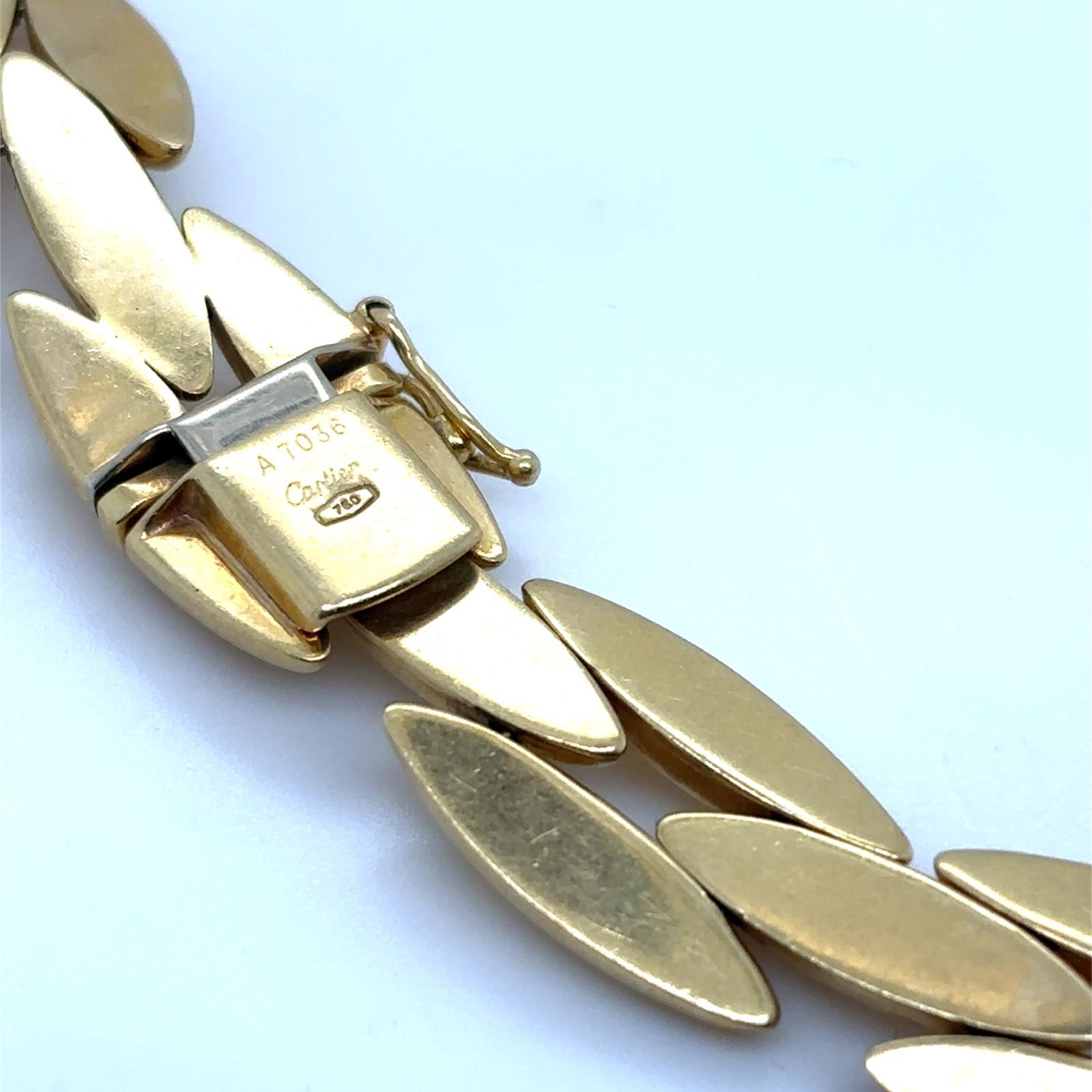 da uomo o donna Cartier Collana Gentiane in oro giallo a tre file in oro giallo 18 carati in vendita