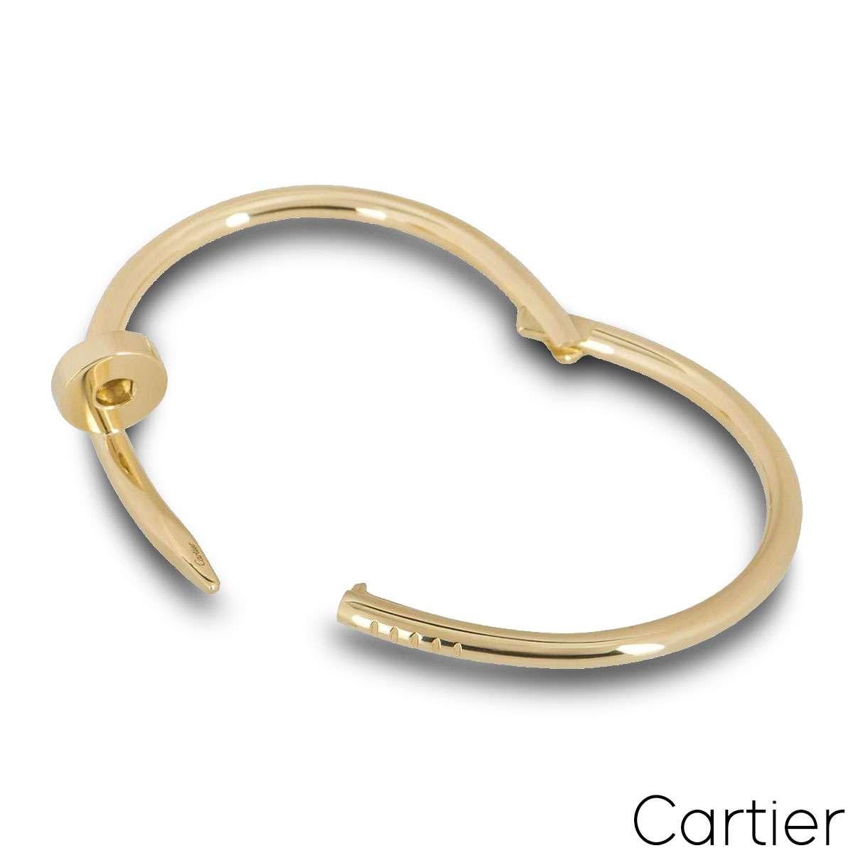 Cartier Yellow Gold Juste Un Clou Bracelet Size 16 B6048216 In Excellent Condition For Sale In London, GB