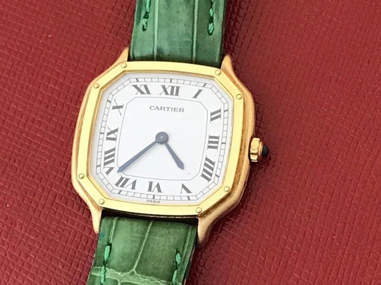 Cartier Yellow Gold Ladies Manual Wind Wristwatch at 1stDibs