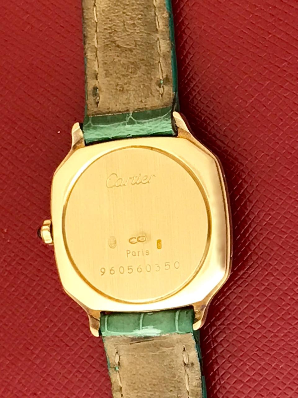 Cartier Yellow Gold Ladies Manual Wind Wristwatch In Excellent Condition In Dallas, TX