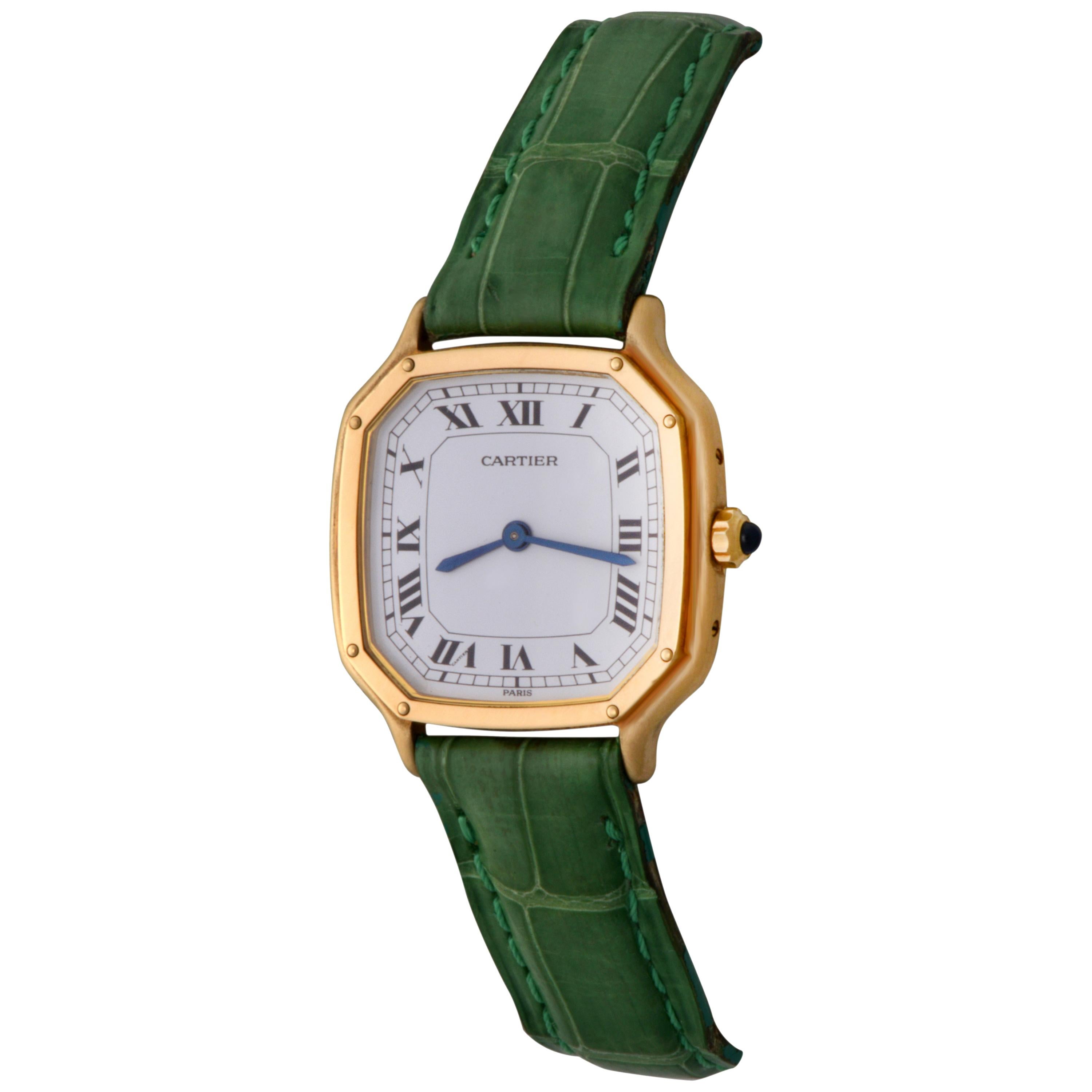 Cartier Yellow Gold Ladies Manual Wind Wristwatch