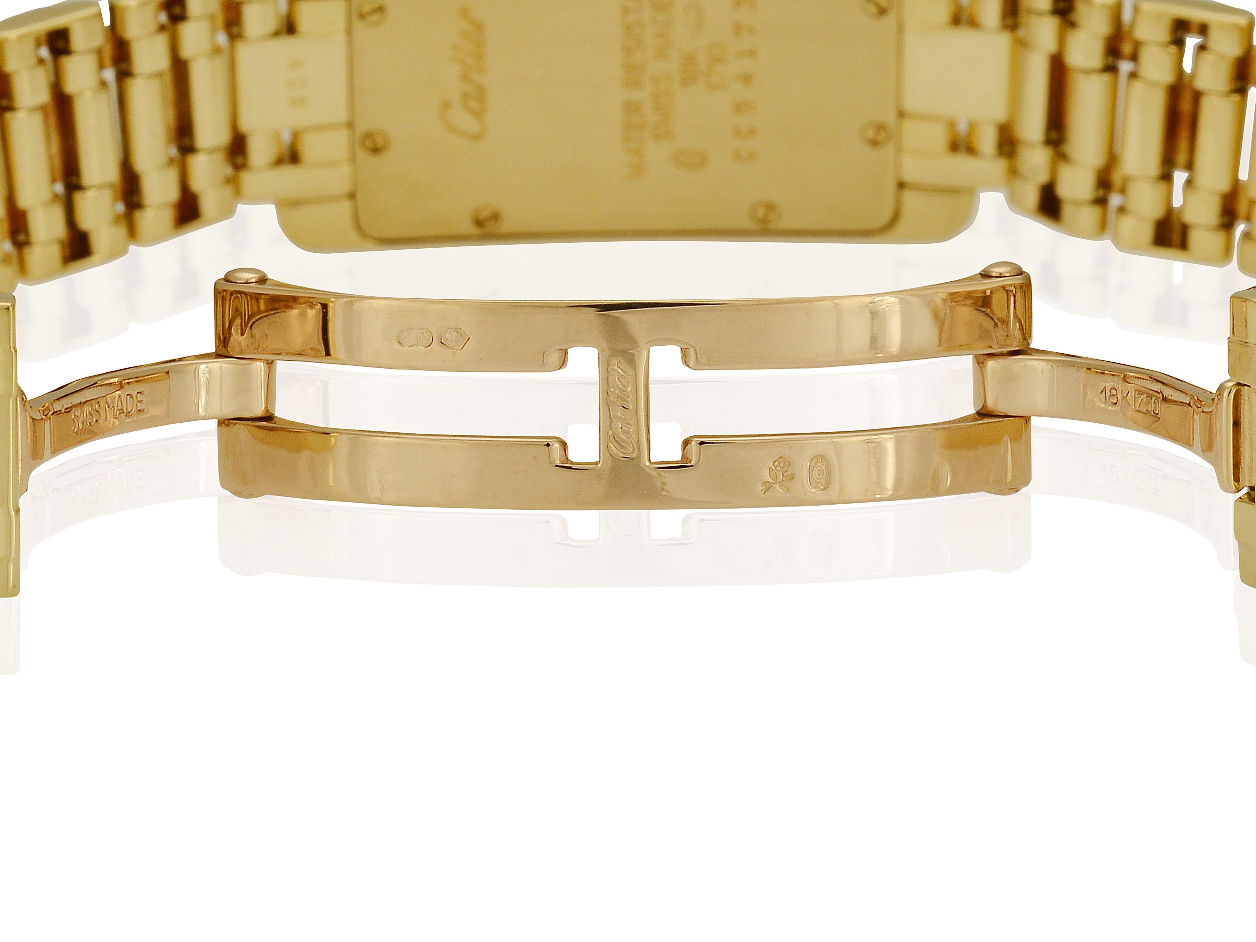 Cartier Yellow Gold Ladies Tank Americaine Wrist Watch 1