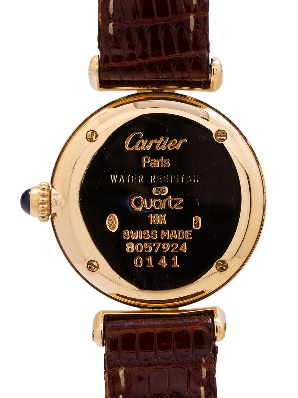 Cartier Yellow Gold Lady Colisee Quartz Wristwatch, circa 1990s In Excellent Condition For Sale In West Hollywood, CA