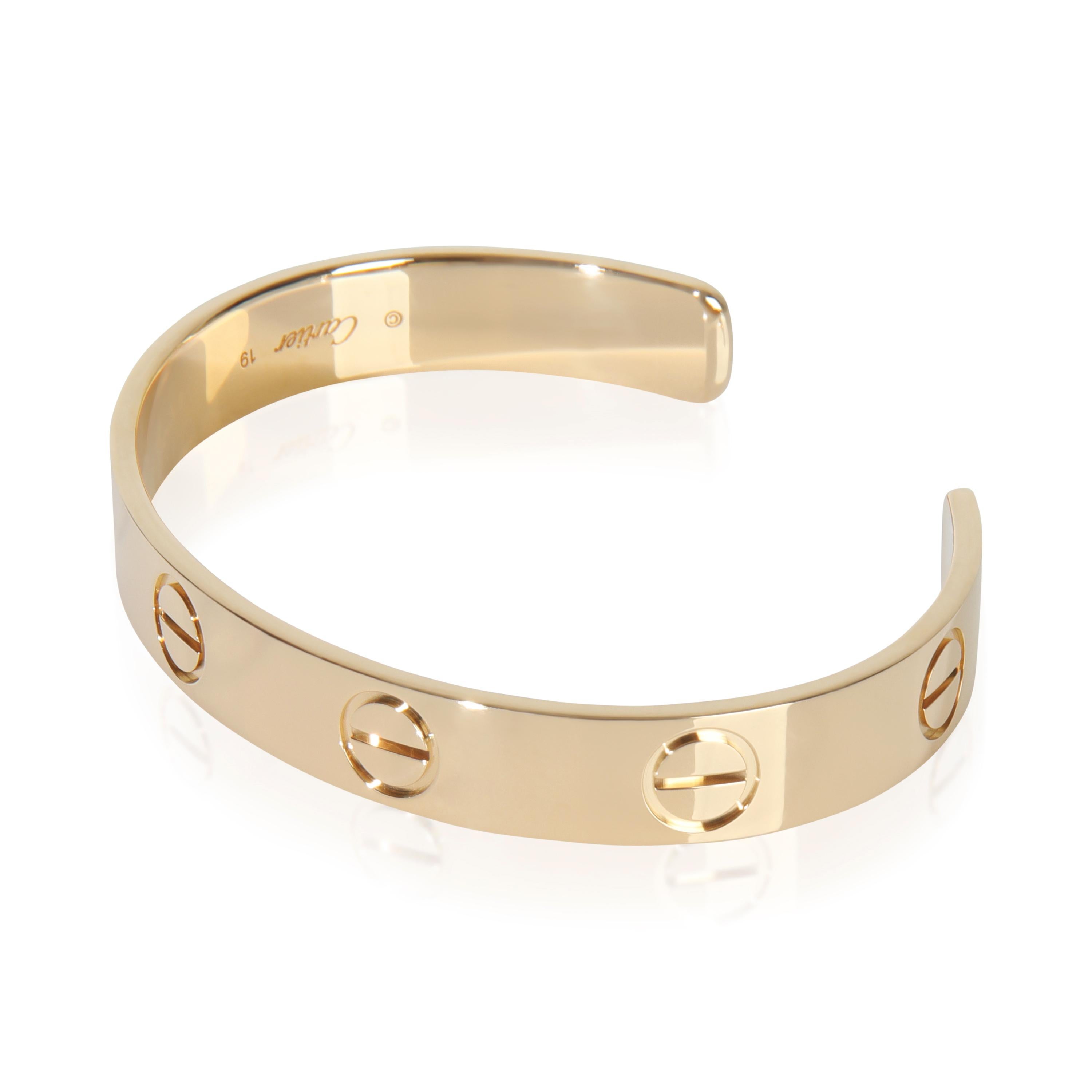De las mujeres Cartier Oro Amarillo  Modelo Grande Brazalete Amor en venta
