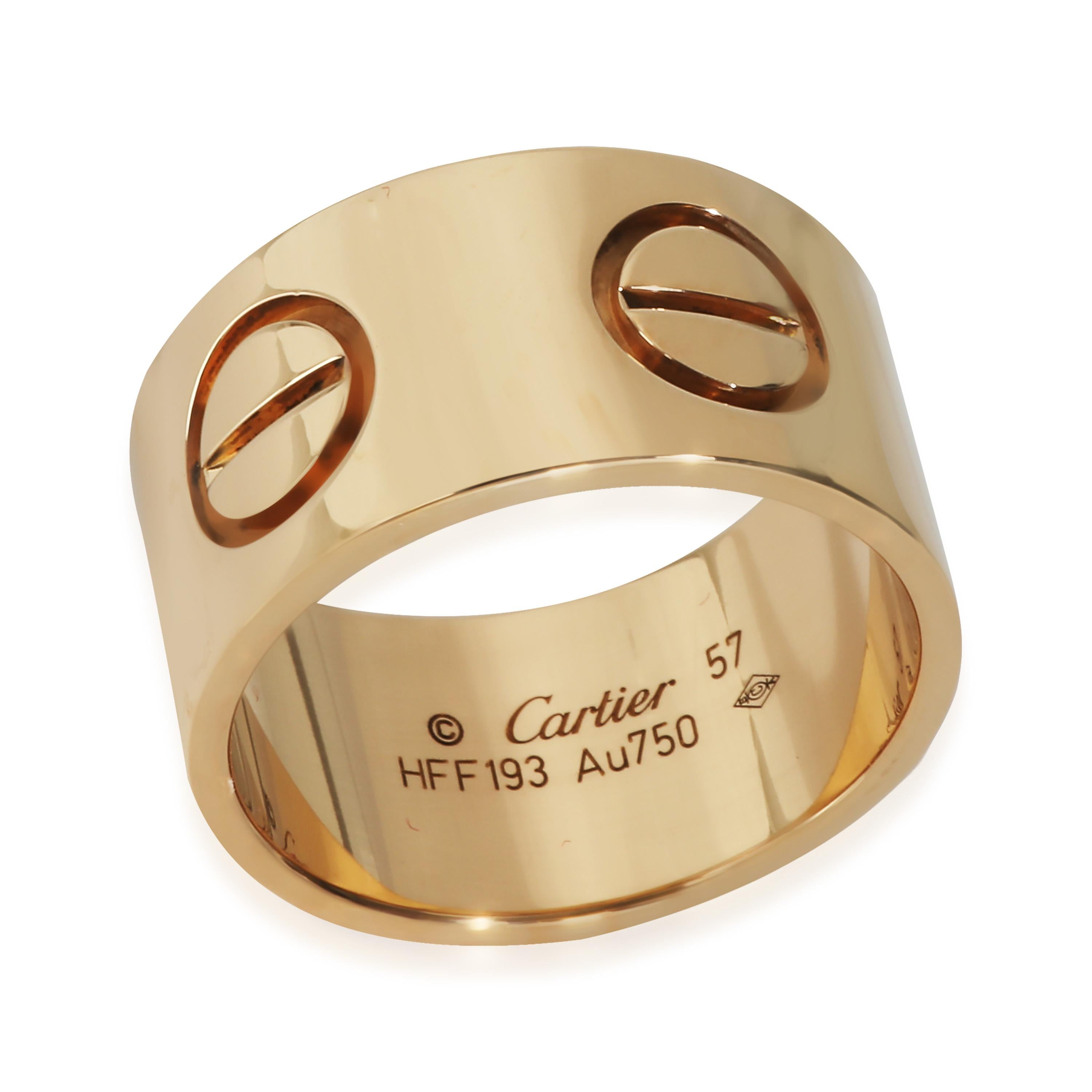 Or jaune de Cartier  Bague d'amour Model No

DÉTAILS PRIMAIRES
SKU : 146215
Titre de la liste : Cartier Or Jaune  Bague d'amour Model No
Description de l'état : La collection Love de Cartier est l'incarnation même de l'icône, depuis les designs