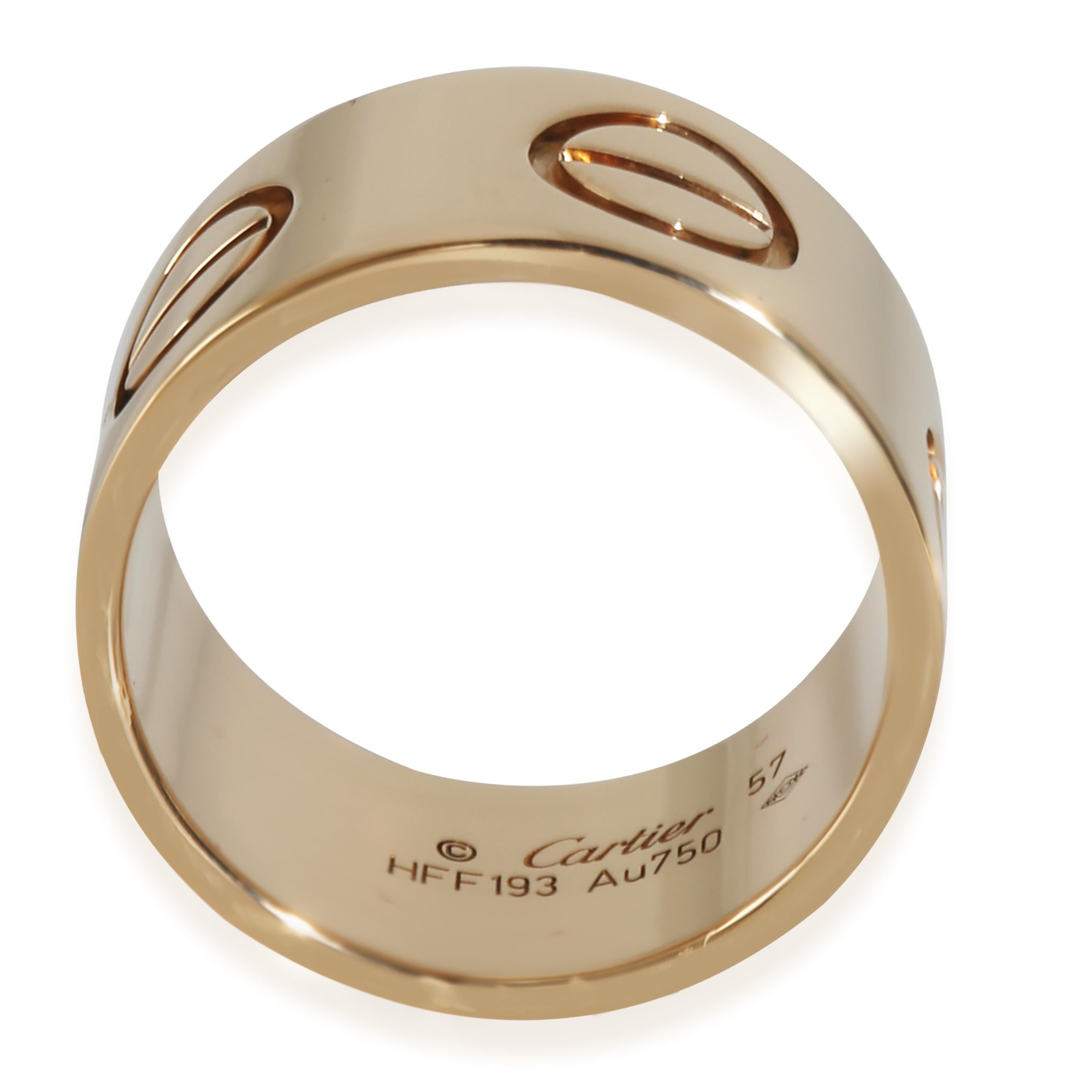 Or jaune de Cartier  Bague d'amour Model No Unisexe en vente