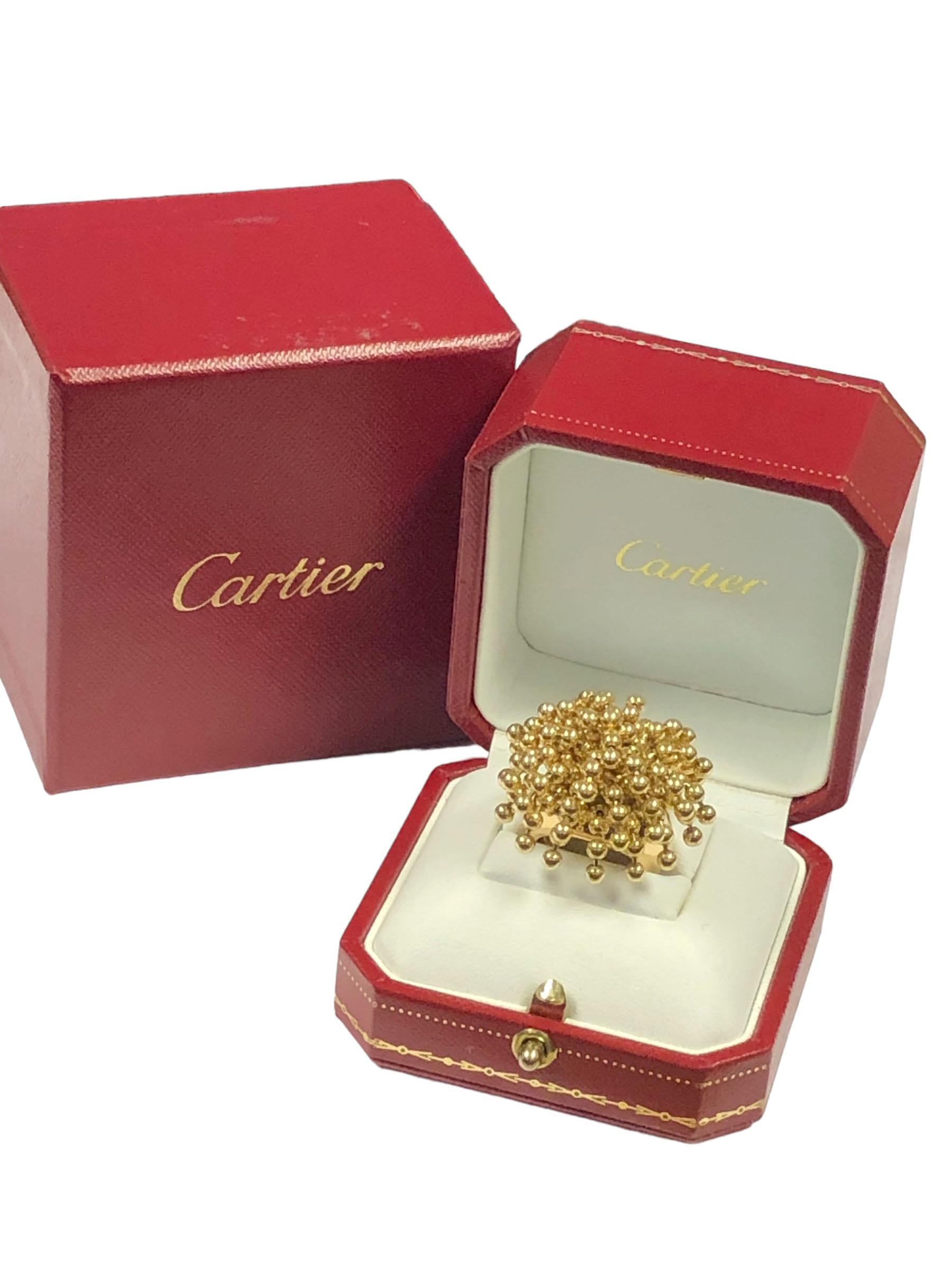 Women's Cartier Yellow Gold Large Nouvelle Vague Perruque Ring