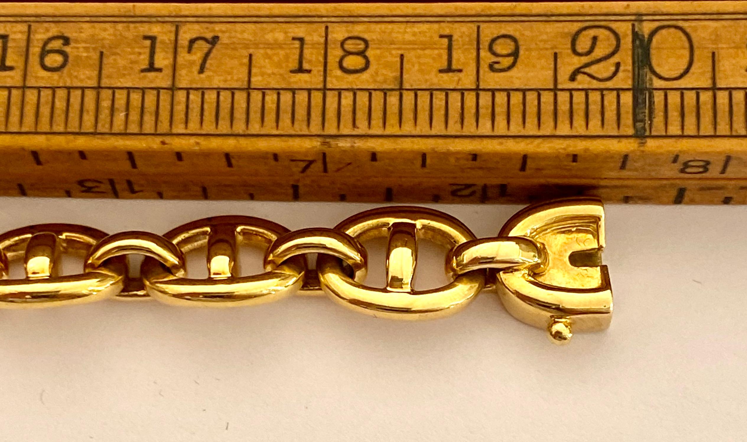 Cartier Yellow Gold Link Bracelet, Solid, Signed 