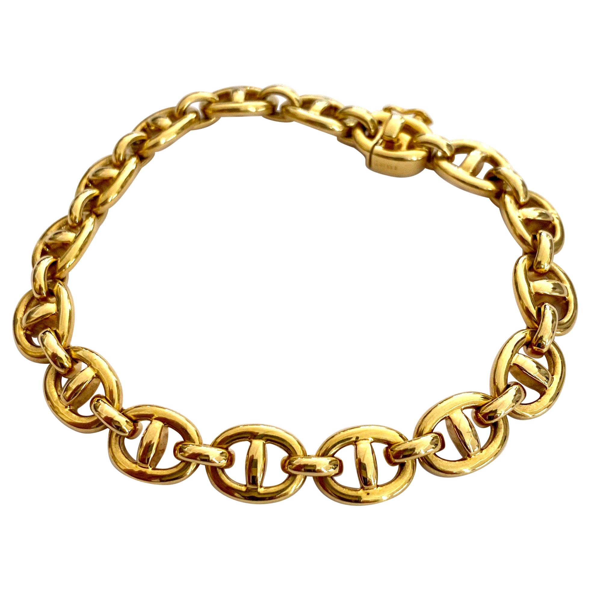Cartier Yellow Gold Link Bracelet, Solid, Signed "CARTIER", 1995