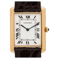 Cartier Yellow Gold Louis Cartier Tank quartz Wristwatch, circa 1990s