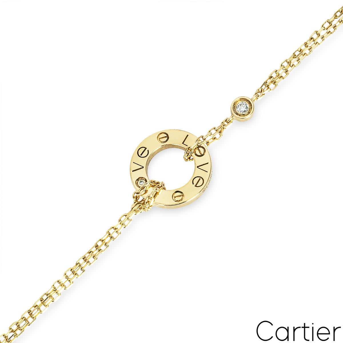 Round Cut Cartier Yellow Gold Love Bracelet B6038300