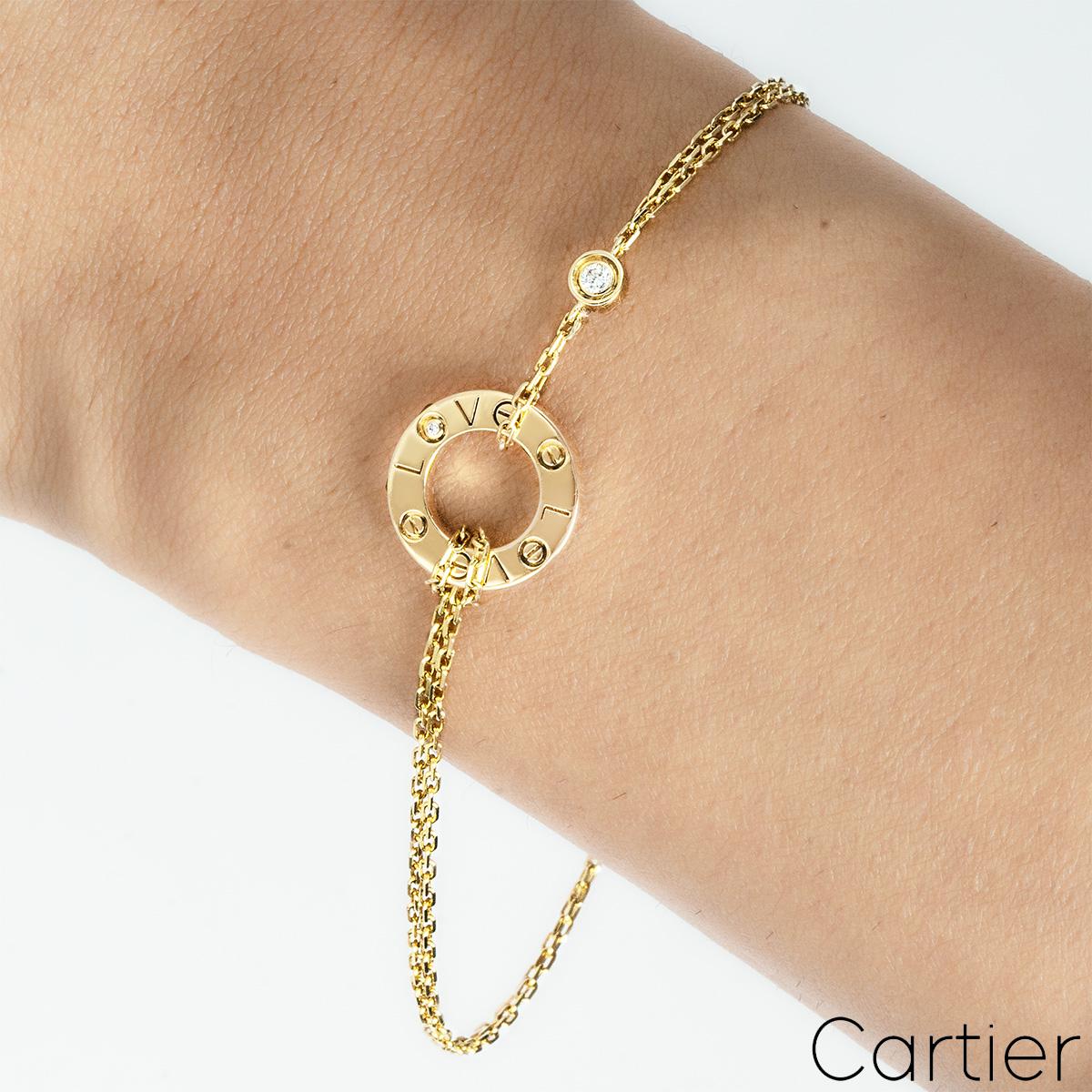Women's Cartier Yellow Gold Love Bracelet B6038300 For Sale