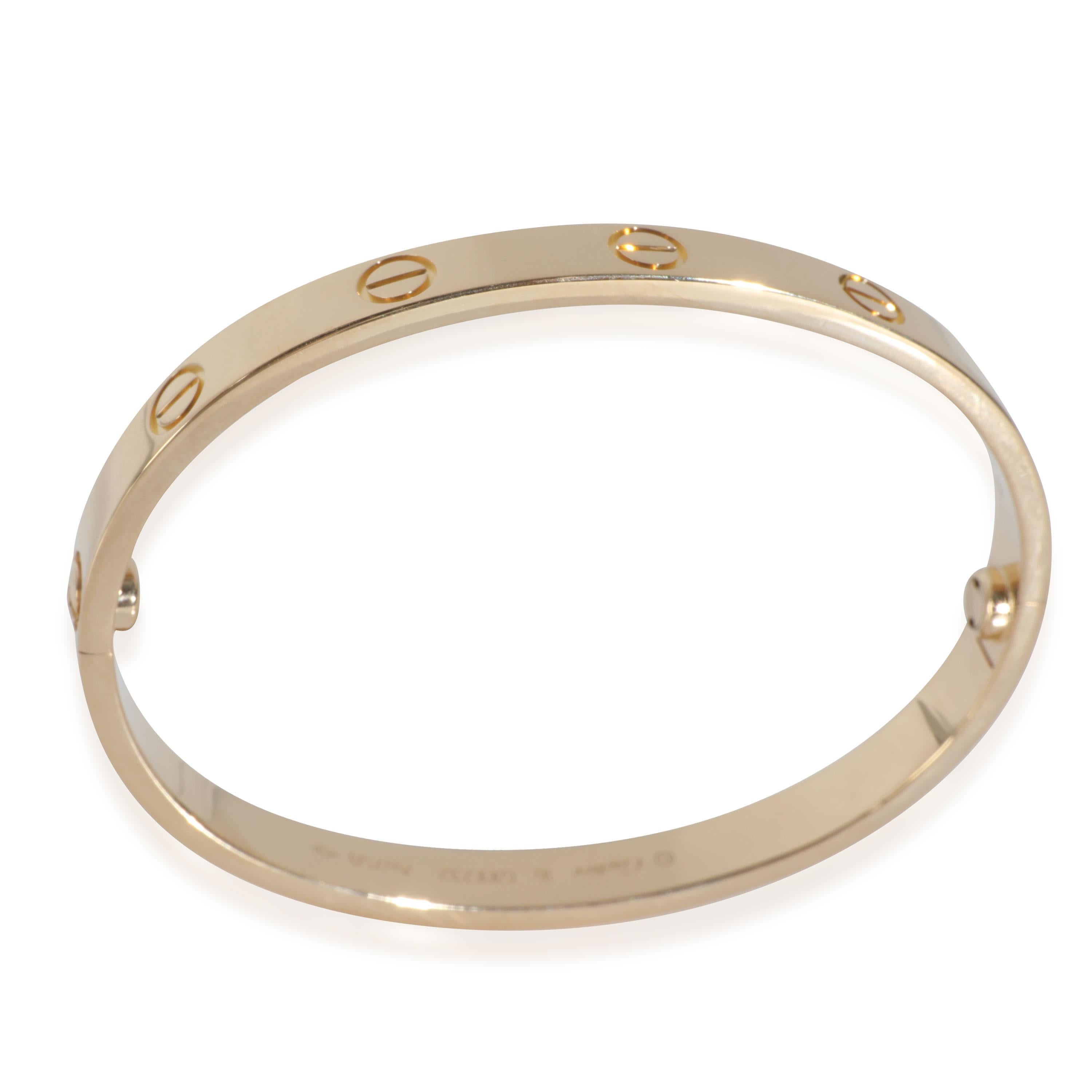 Or jaune de Cartier  Bracelet d'amour

DÉTAILS PRIMAIRES
SKU : 145368
Titre de la liste : Cartier Or Jaune  Bracelet d'amour
Description de l'état : La collection Love de Cartier est l'incarnation même de l'icône, depuis les designs reconnaissables