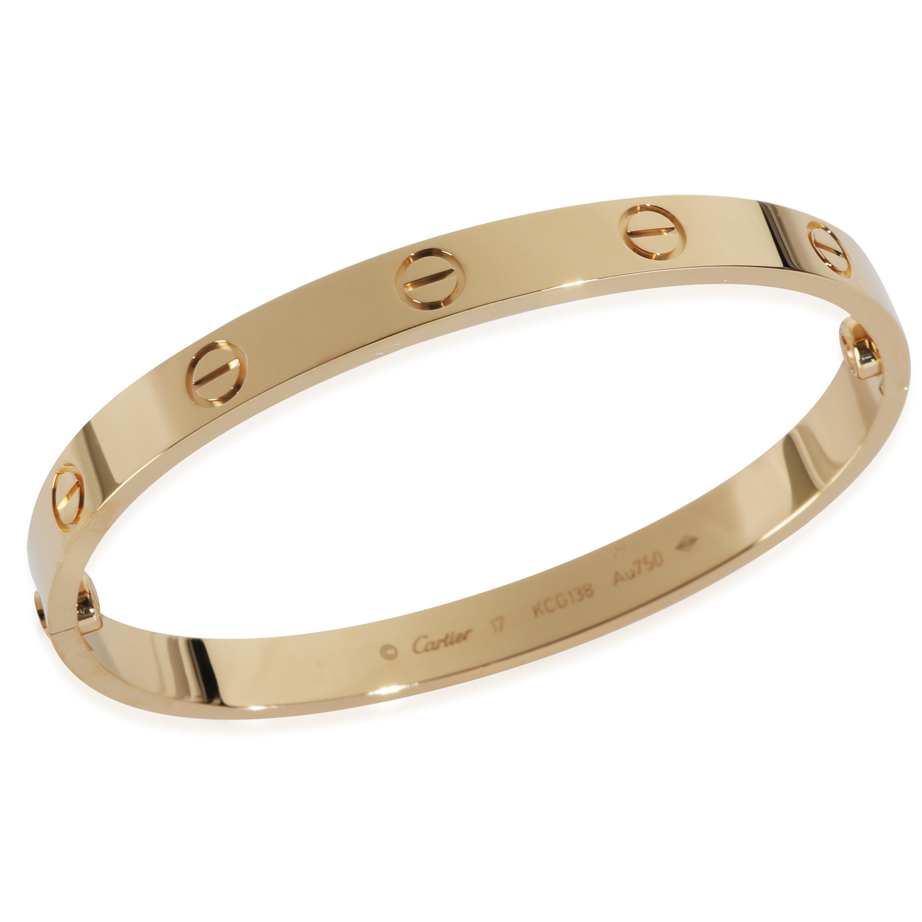 Or jaune de Cartier  Bracelet d'amour

DÉTAILS PRIMAIRES
SKU : 146062
Titre de la liste : Cartier Or Jaune  Bracelet d'amour
Description de l'état : La collection Love de Cartier est l'incarnation même de l'icône, depuis les designs reconnaissables