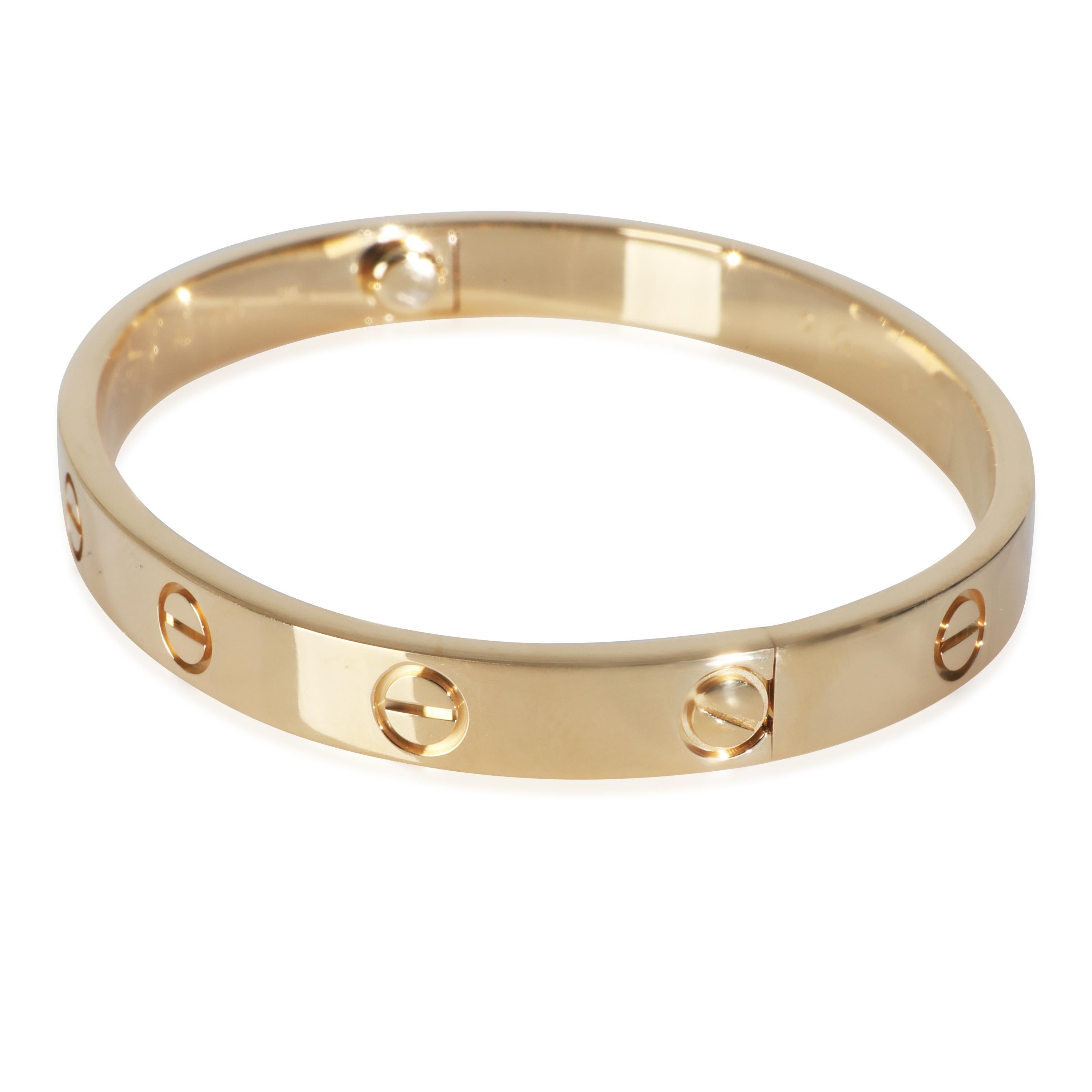 Or jaune de Cartier  Bracelet d'amour Bon état - En vente à New York, NY