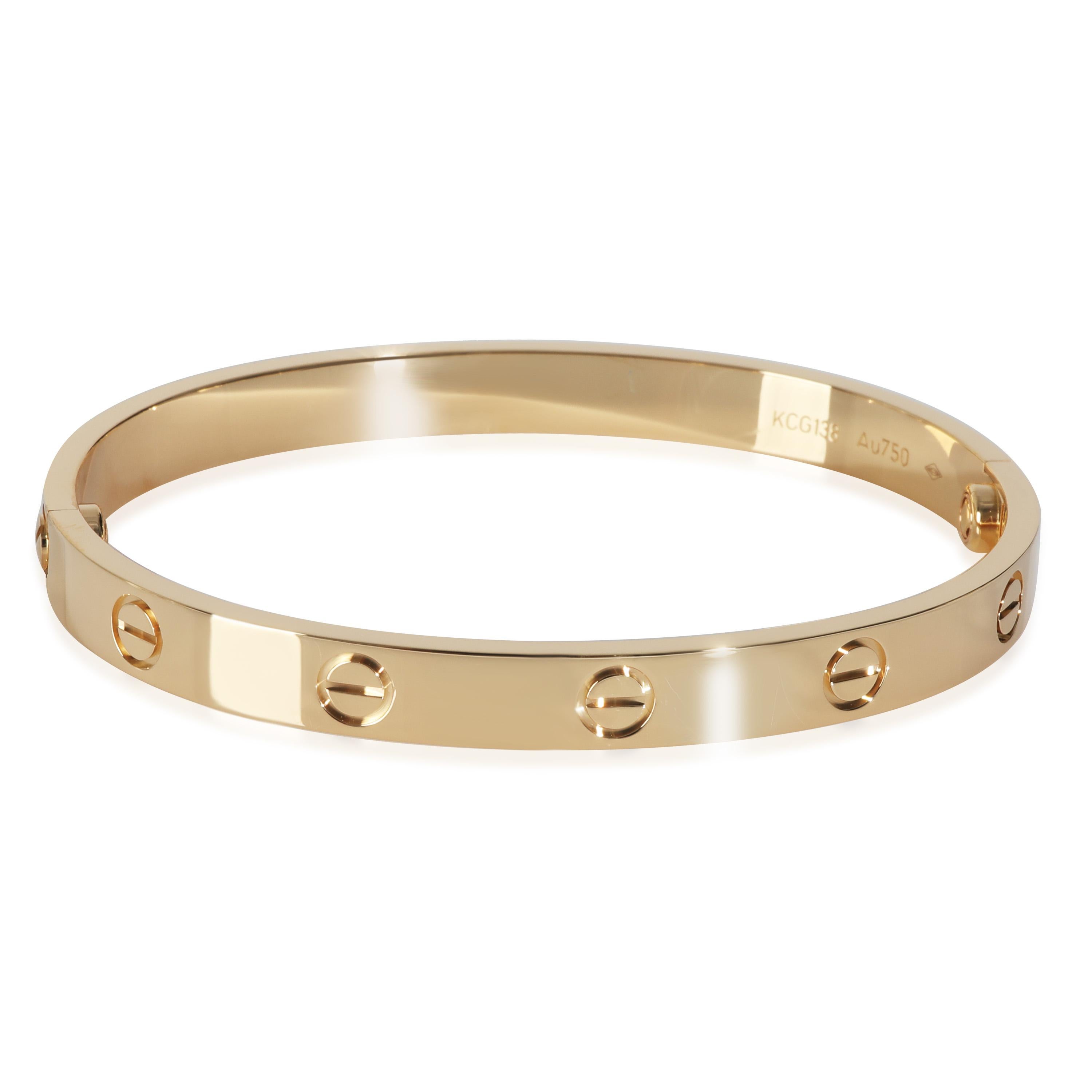 Or jaune de Cartier  Bracelet d'amour Bon état - En vente à New York, NY