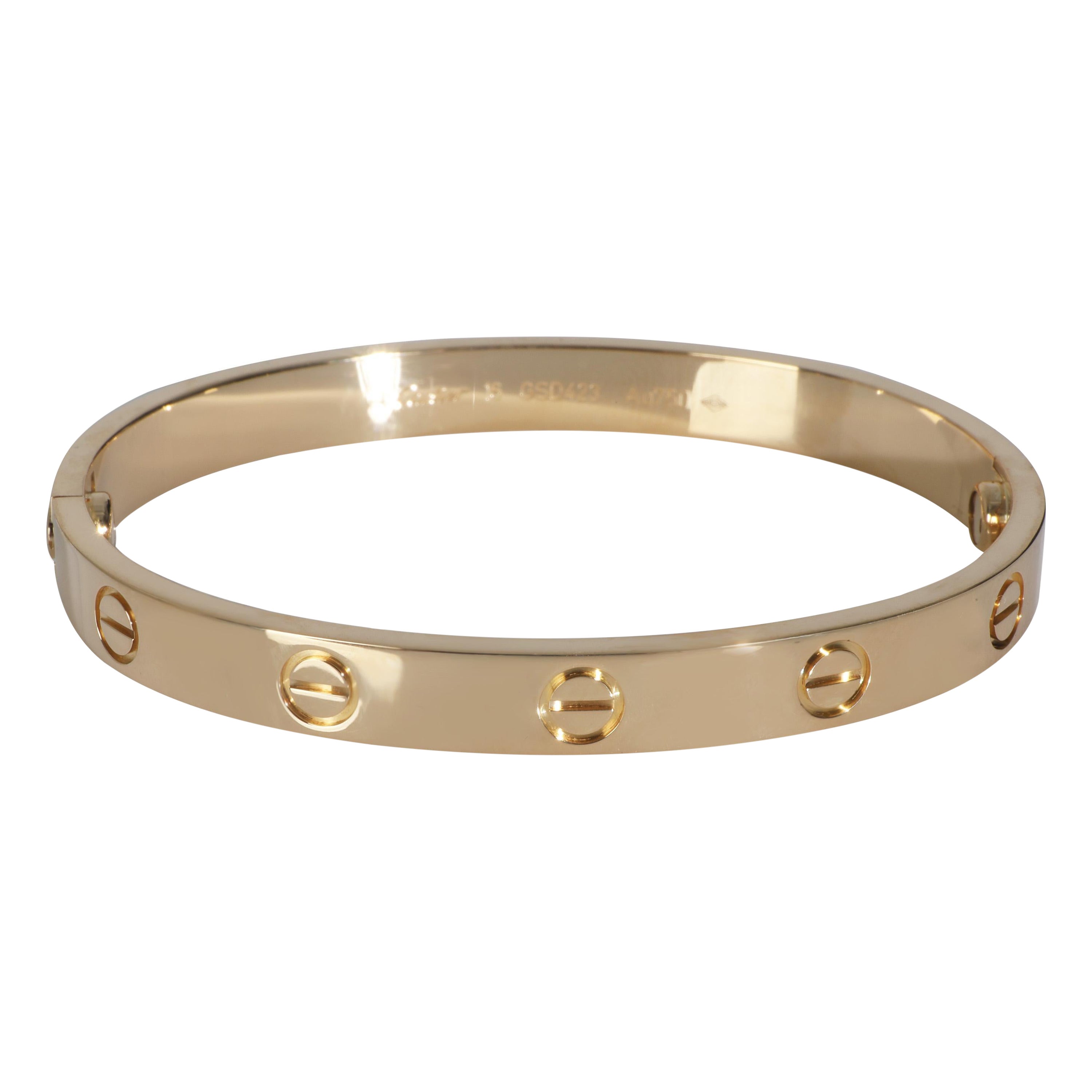 Or jaune de Cartier  Bracelet d'amour