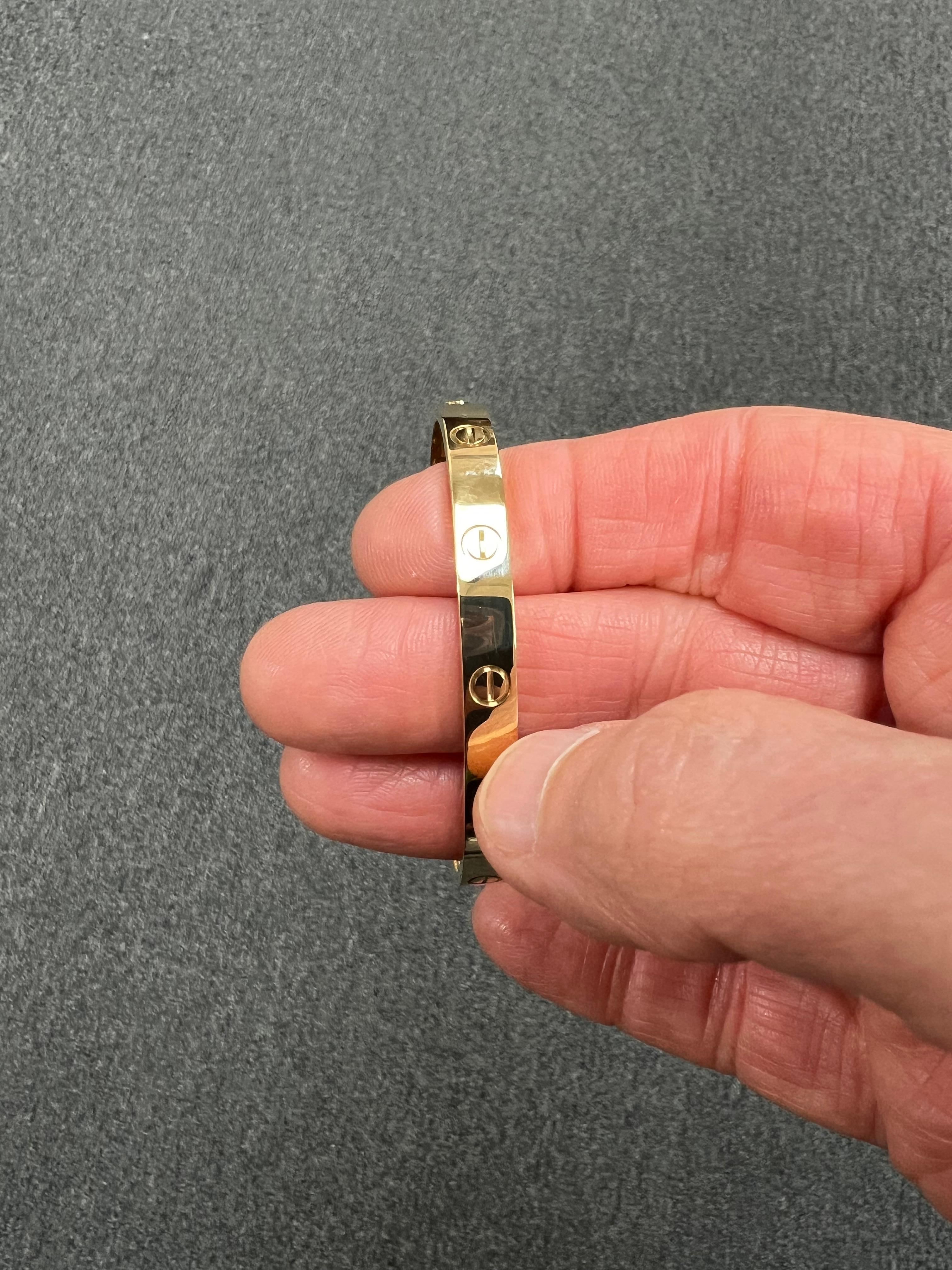 Cartier Yellow Gold Love Bracelet Size 18 1