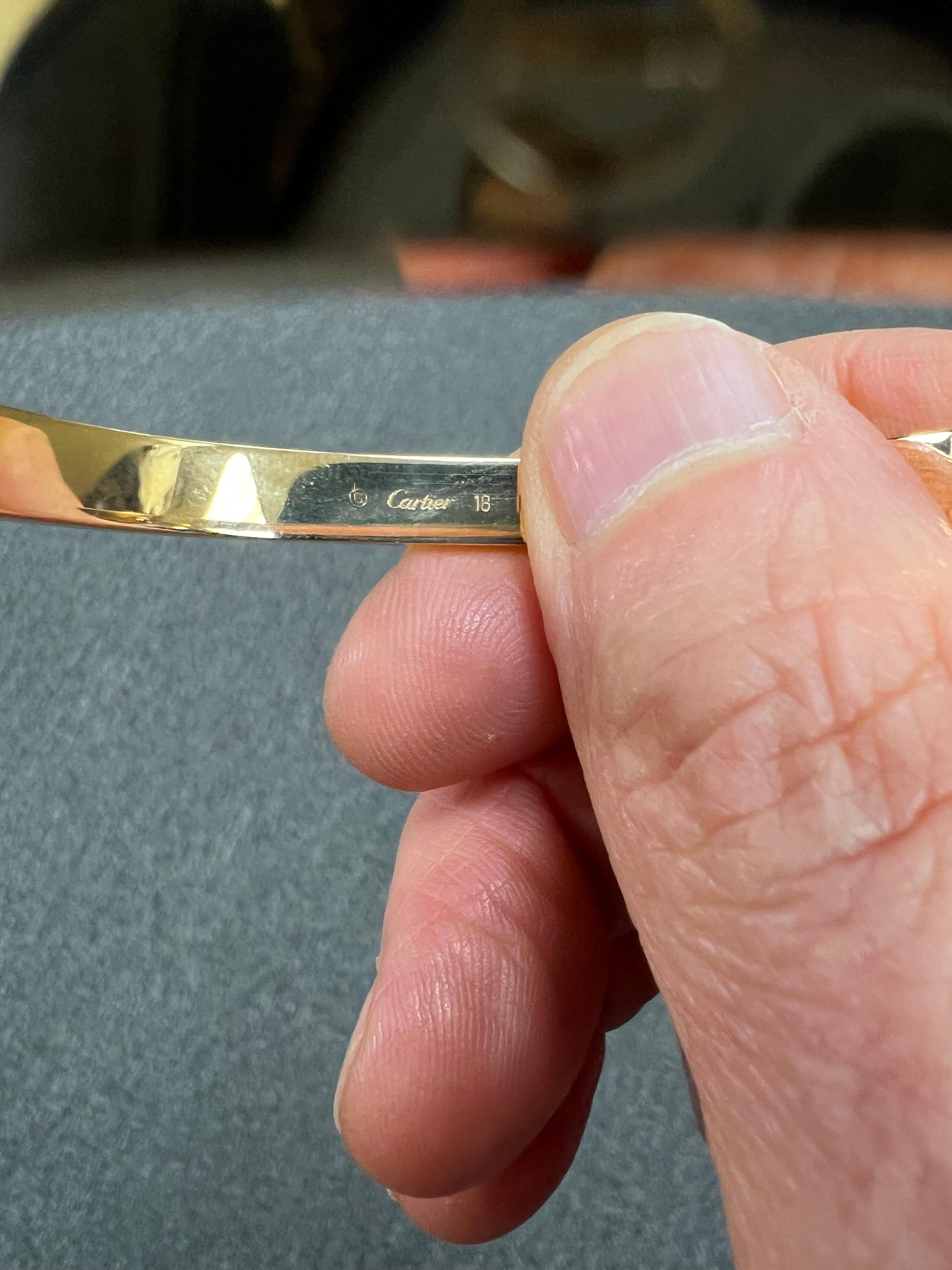 Cartier Yellow Gold Love Bracelet Size 18 4