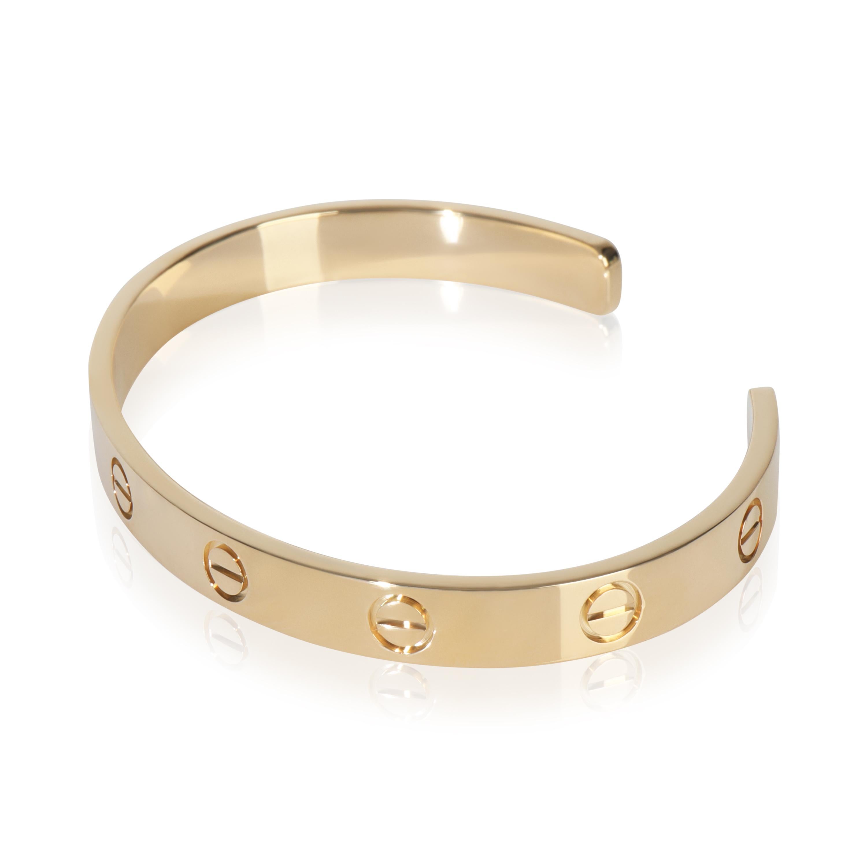 Cartier Gelbgold  Liebe Manschettenarmband Damen im Angebot