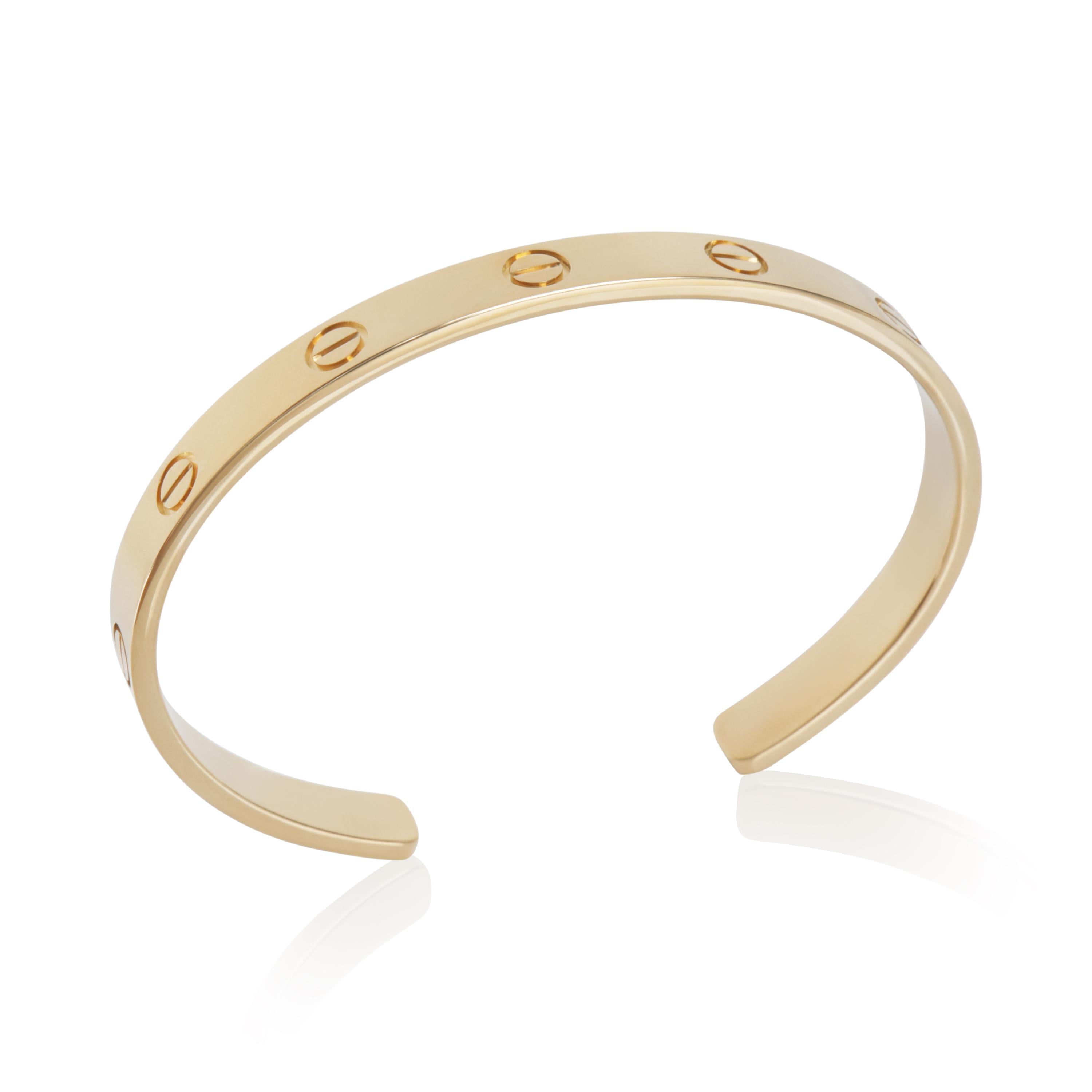 Cartier Gelbgold  Liebe Manschettenarmband im Angebot 1
