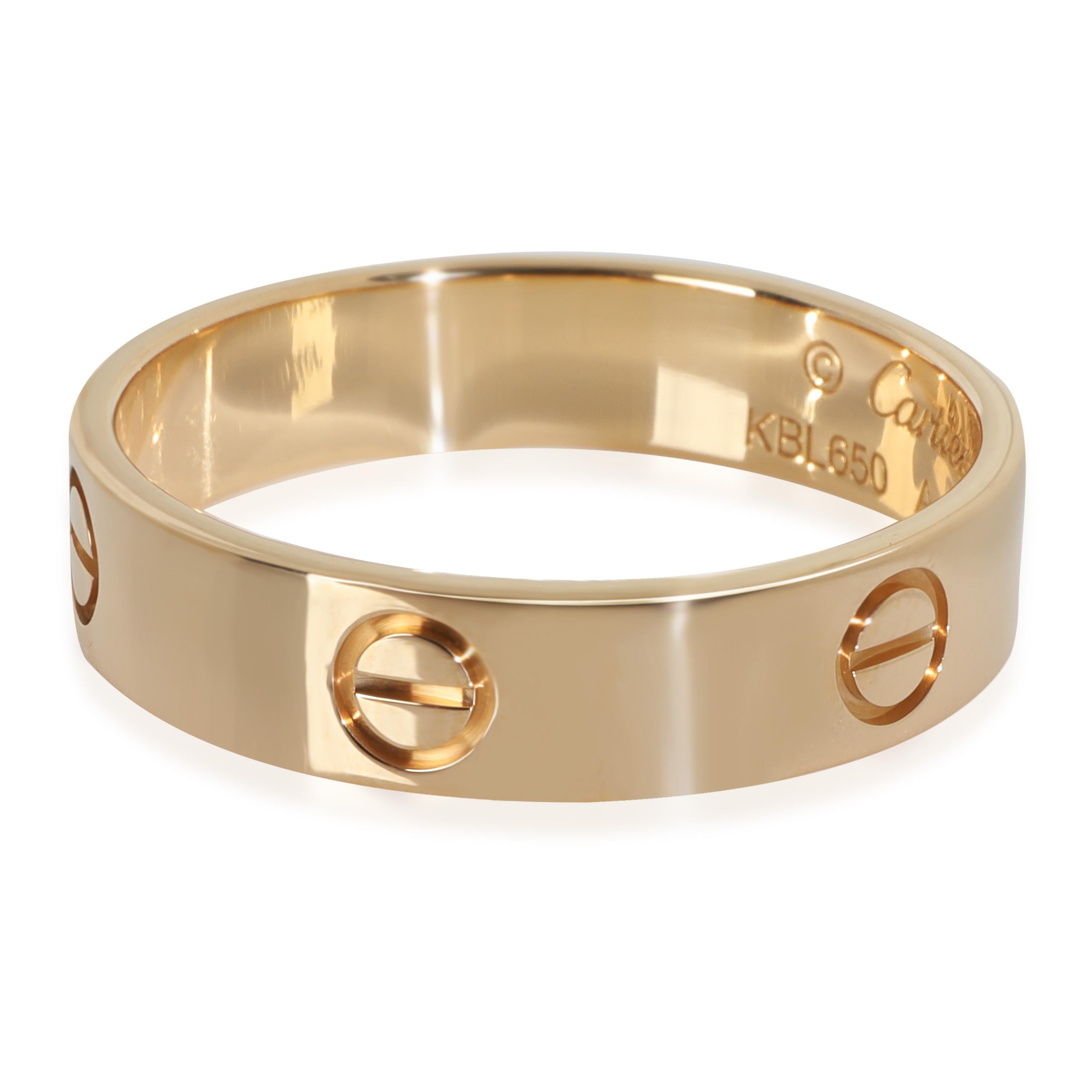 Cartier Yellow Gold Love Ring

PRIMARY DETAILS
SKU: 146579
Listing Title: Cartier Yellow Gold Love Ring
Condition Description: Cartier's Love collection is the epitome of iconic, from the recognizable designs to the history behind the line-up. The