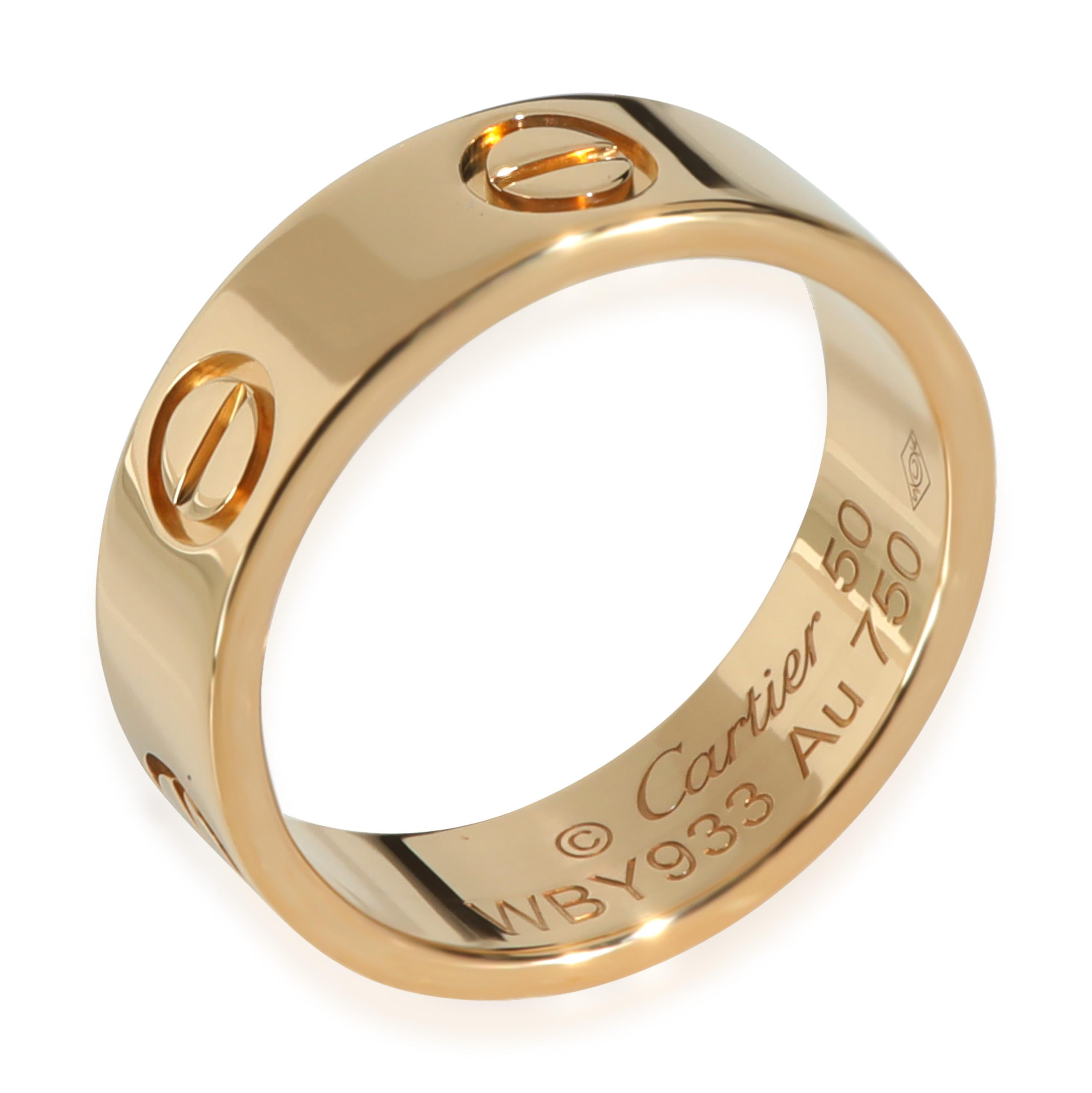 Or jaune de Cartier  Anneau d'amour Bon état - En vente à New York, NY